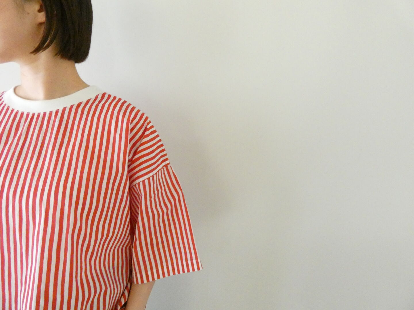 R&D.M.Co-(オールドマンズテーラー) CANDY STRIPE DOCKING T SHIRTの商品画像4