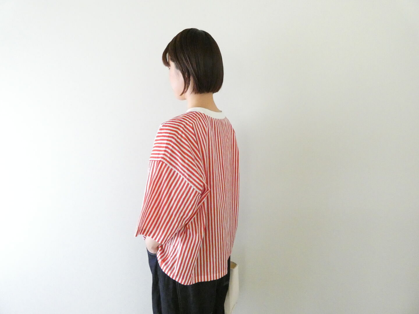 R&D.M.Co-(オールドマンズテーラー) CANDY STRIPE DOCKING T SHIRTの商品画像5