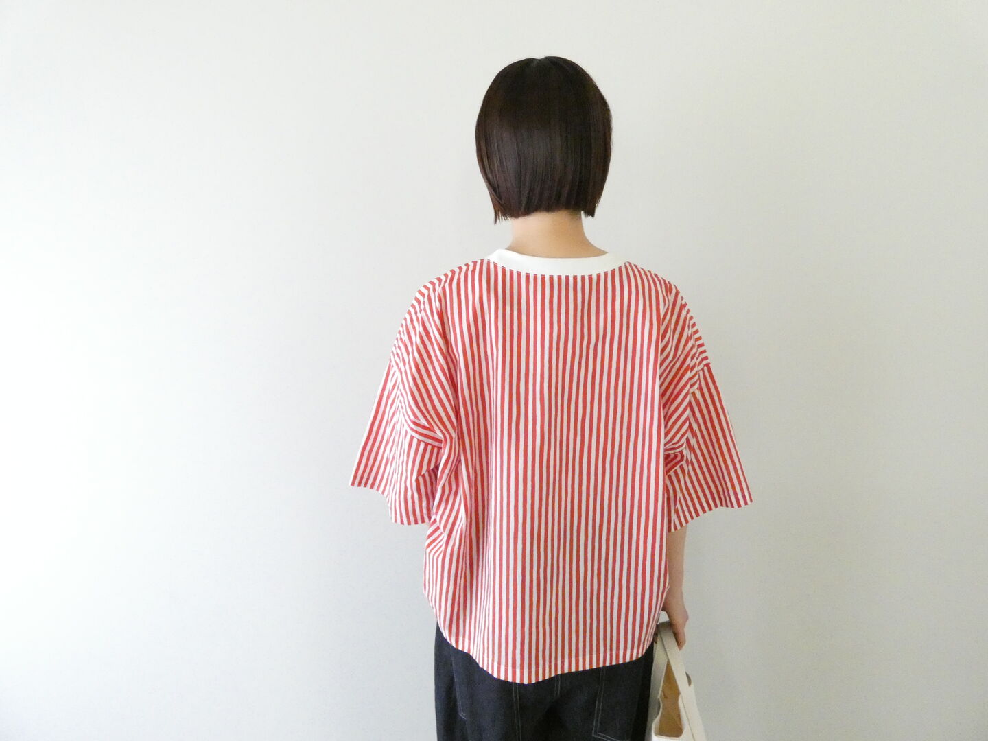 R&D.M.Co-(オールドマンズテーラー) CANDY STRIPE DOCKING T SHIRTの商品画像6