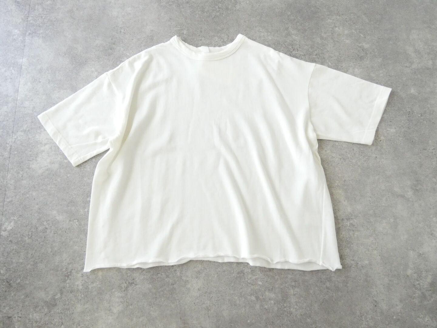 prit(プリット) 40/1強撚糸スビン裏毛5分袖クルーネックワイドTシャツの商品画像3
