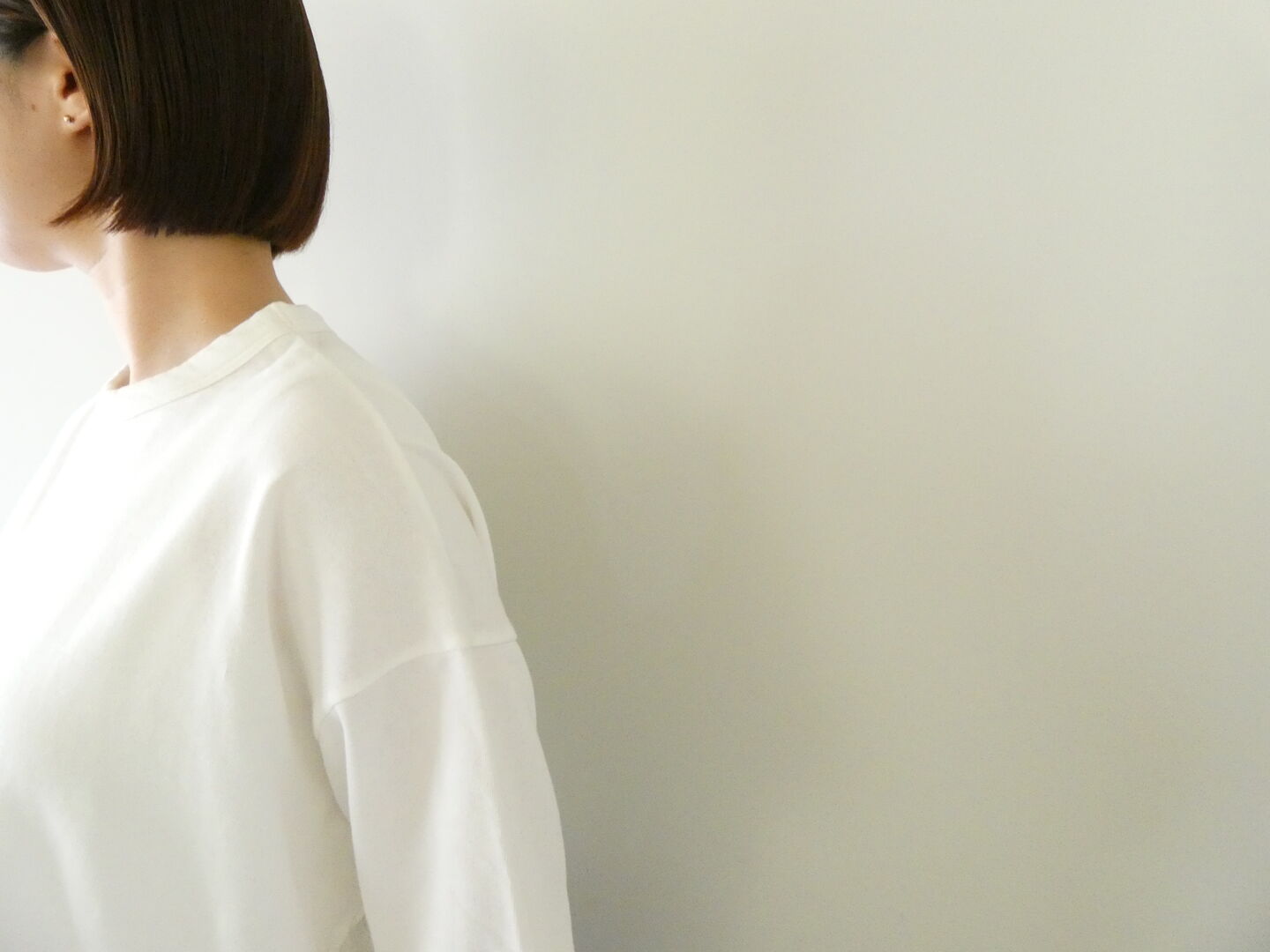 prit(プリット) 40/1強撚糸スビン裏毛5分袖クルーネックワイドTシャツの商品画像4