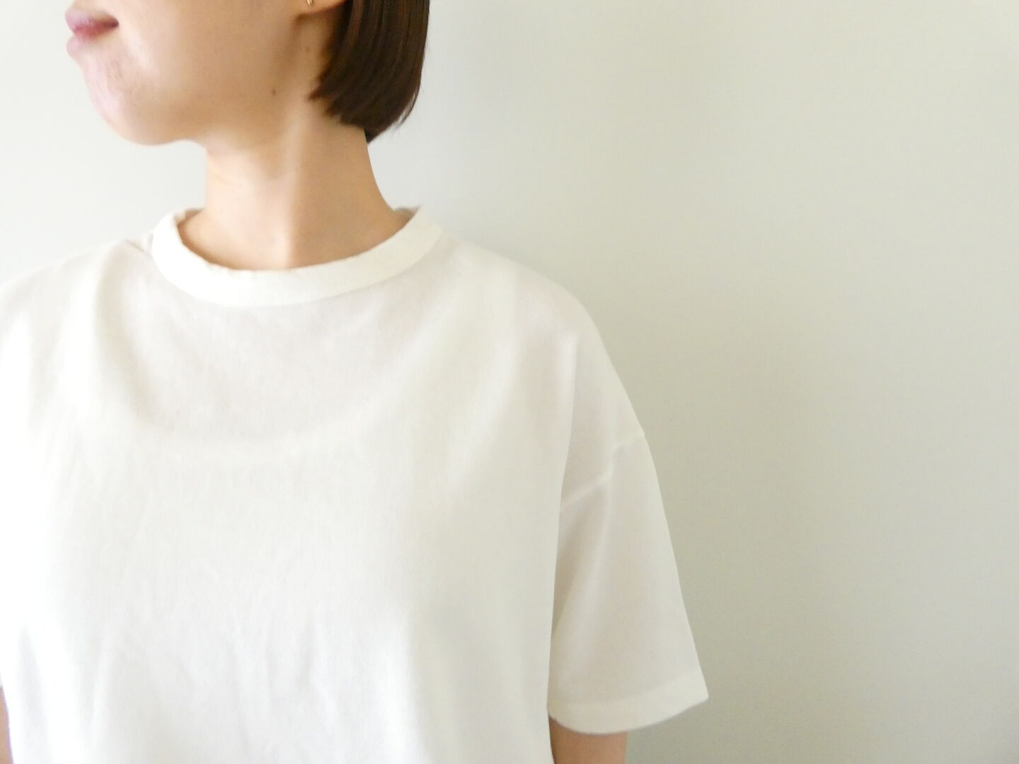 prit(プリット) 40/1強撚糸スビン裏毛5分袖クルーネックワイドTシャツの商品画像5