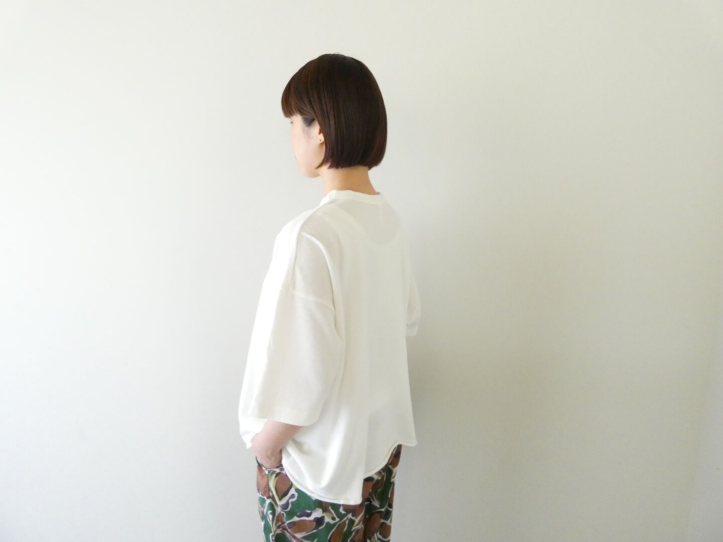 prit(プリット) 40/1強撚糸スビン裏毛5分袖クルーネックワイドTシャツの商品画像8