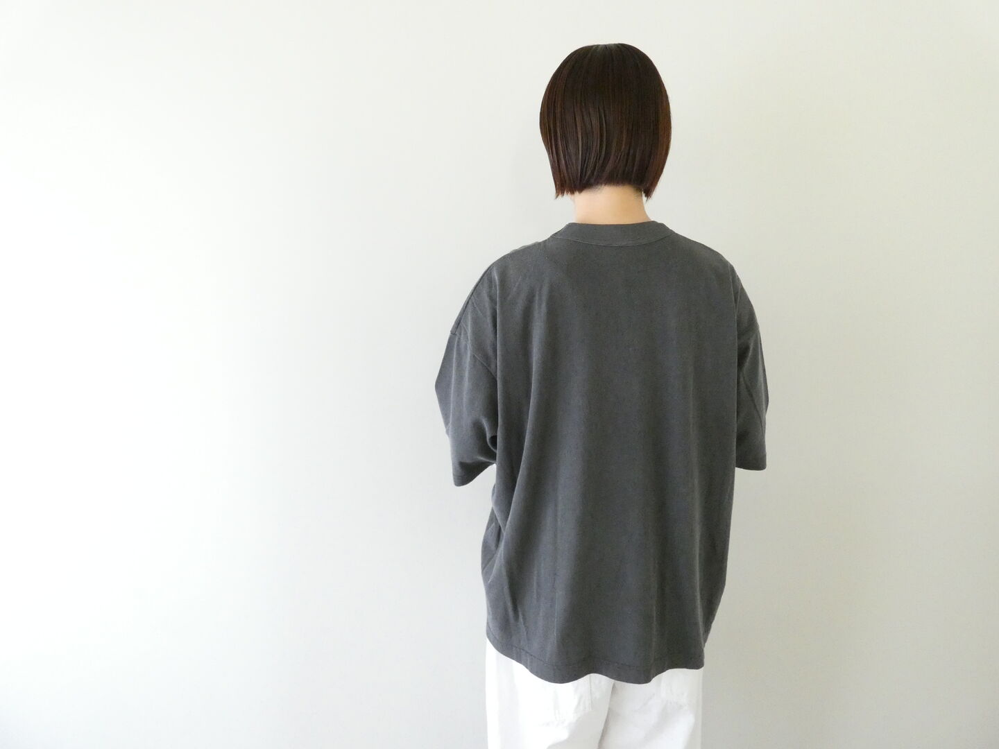 prit(プリット) 40/1天竺ヴィンテージ加工5分袖ワイドTシャツの商品画像10
