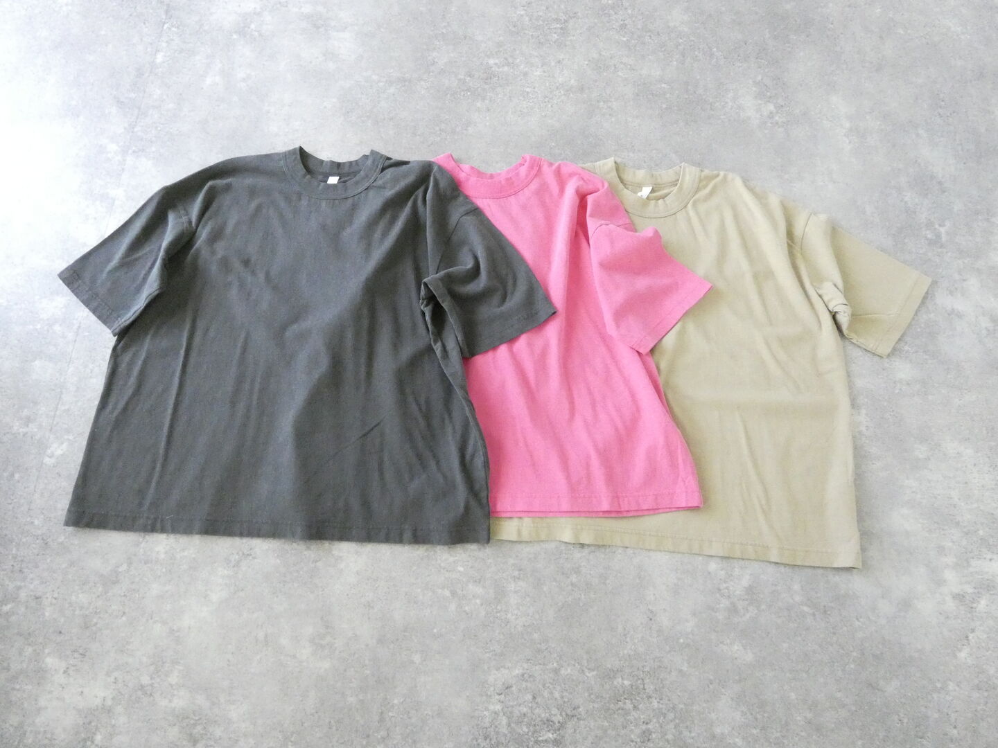 prit(プリット) 40/1天竺ヴィンテージ加工5分袖ワイドTシャツの商品画像3