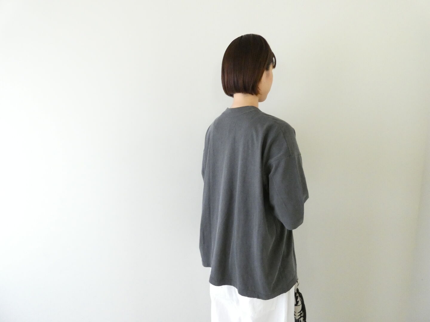 prit(プリット) 40/1天竺ヴィンテージ加工5分袖ワイドTシャツの商品画像9