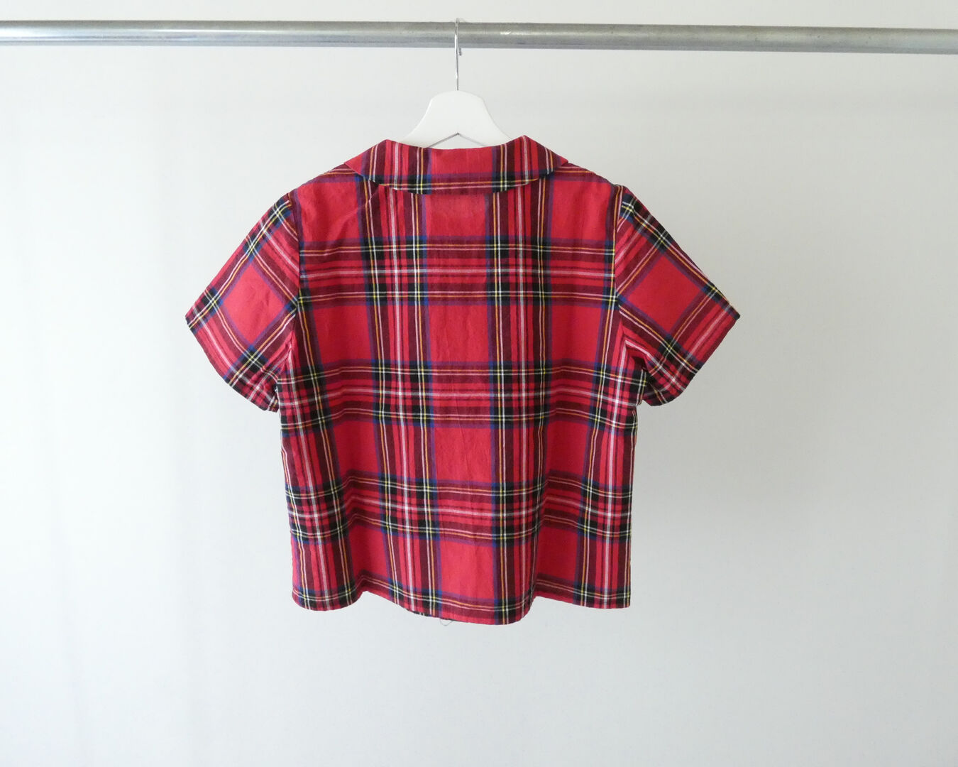 Sarahwear(サラウェア) コットンリネンタータンチェック丸衿ブラウスの商品画像12