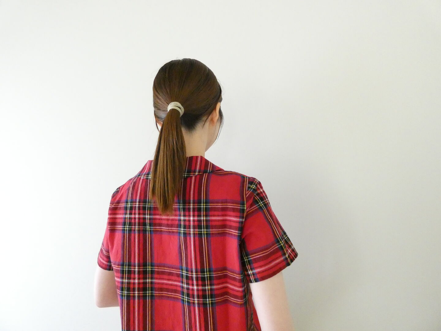 Sarahwear(サラウェア) コットンリネンタータンチェック丸衿ブラウスの商品画像16