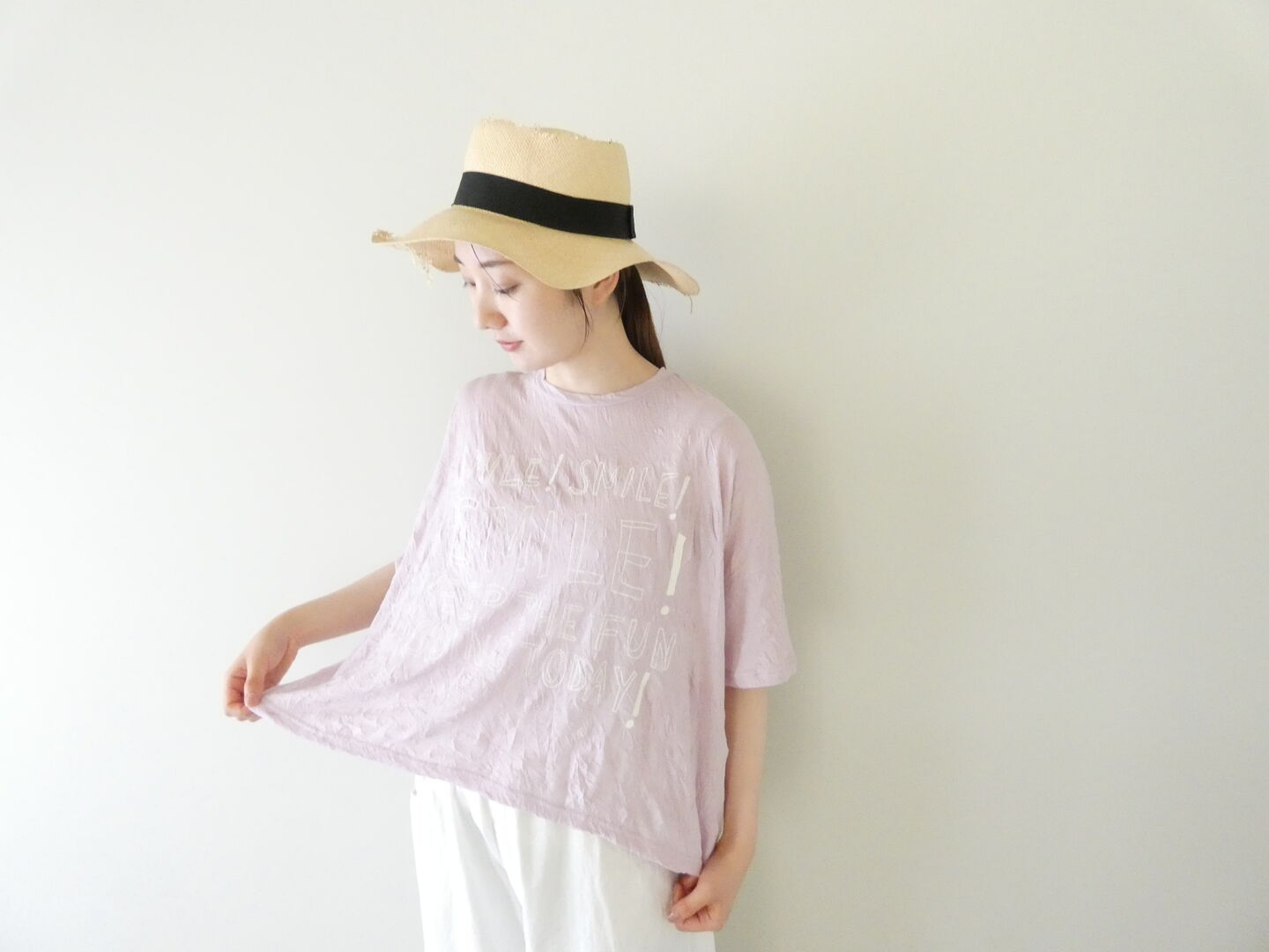 tumugu(ツムグ) ワッシャーライトプリントTシャツの商品画像1