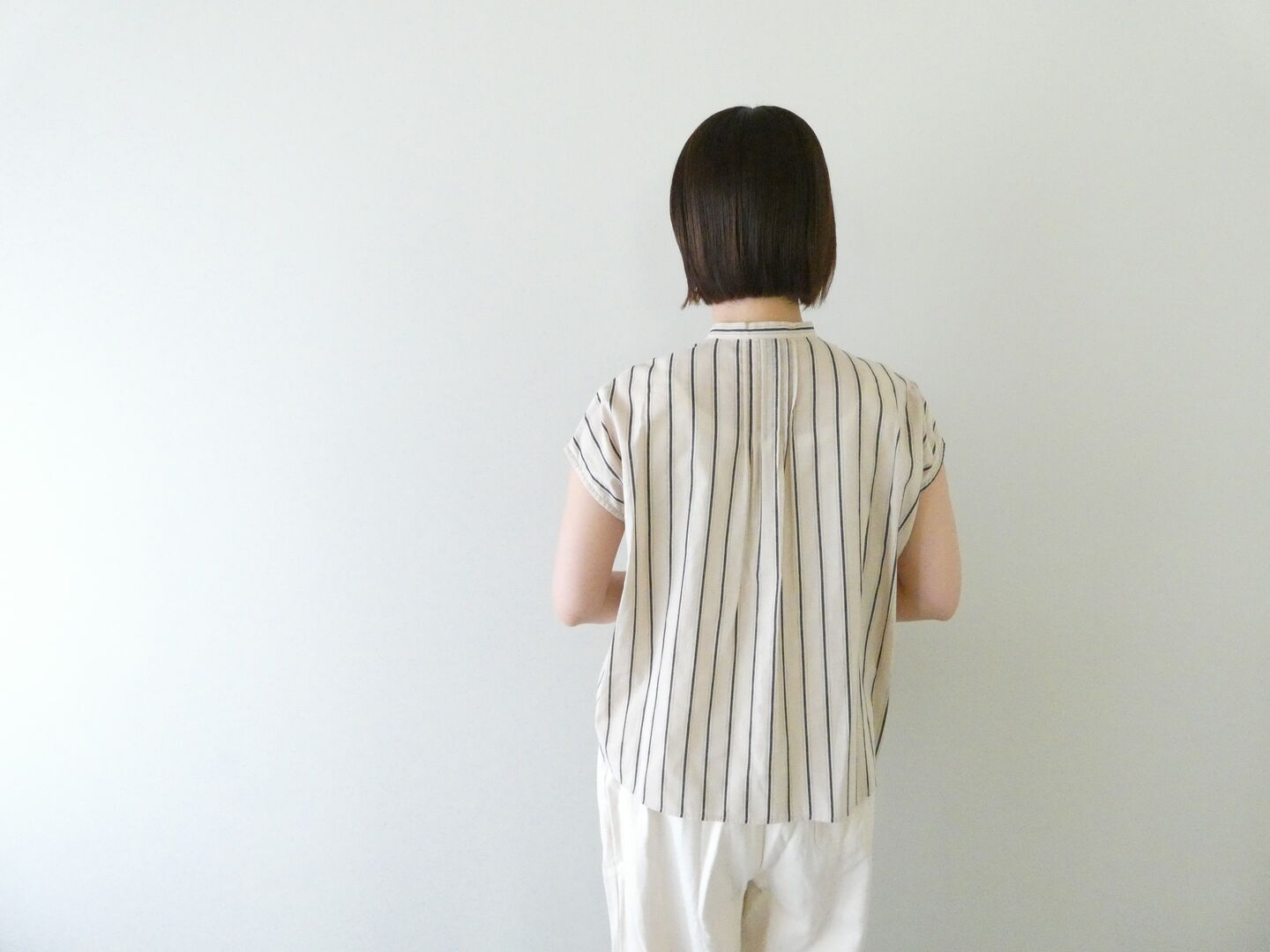 NOMBRE IMPAIR(ノンブルアンペール) コットンストライプねじりピンタックブラウスの商品画像10