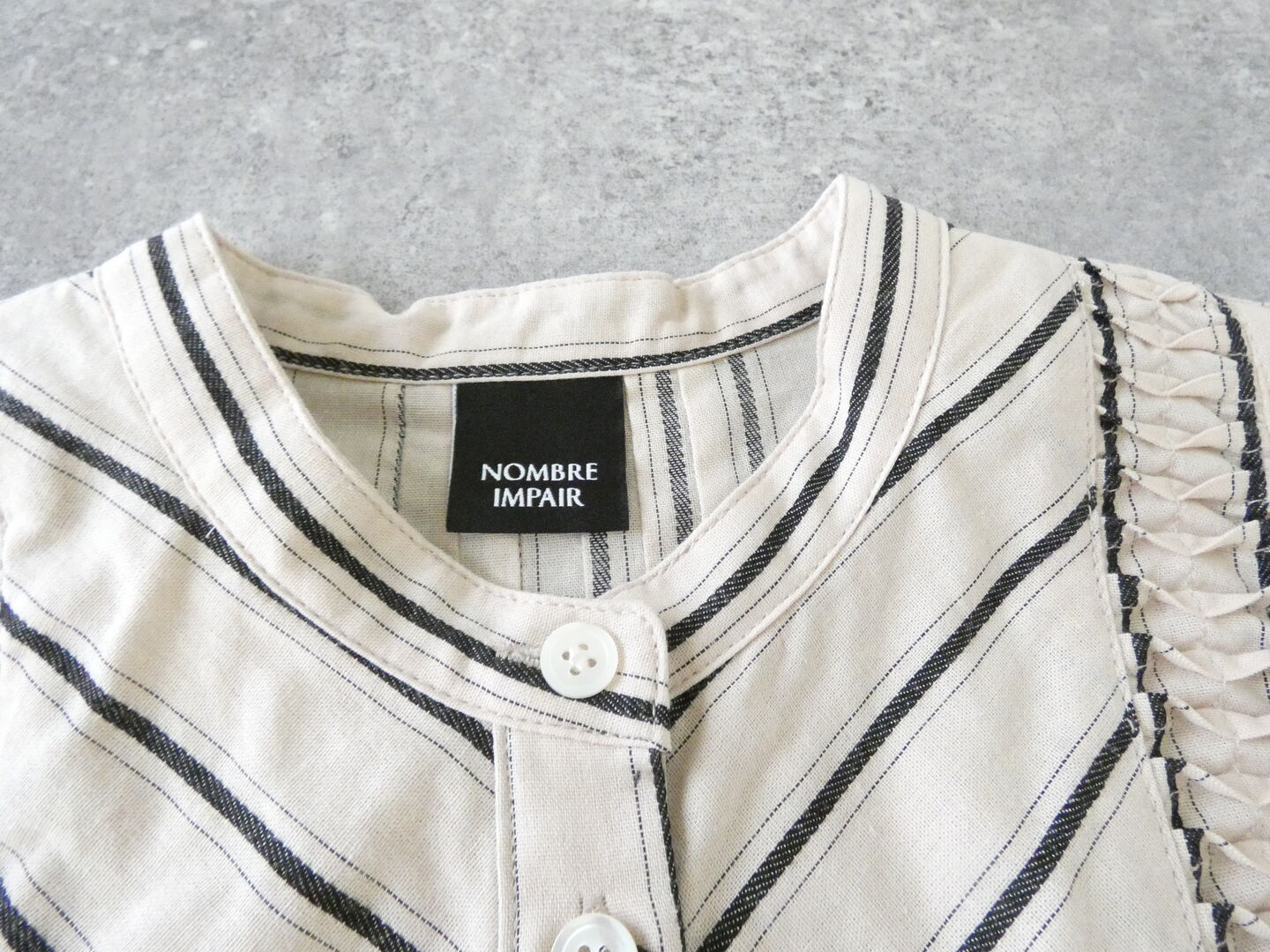 NOMBRE IMPAIR(ノンブルアンペール) コットンストライプねじりピンタックブラウスの商品画像21