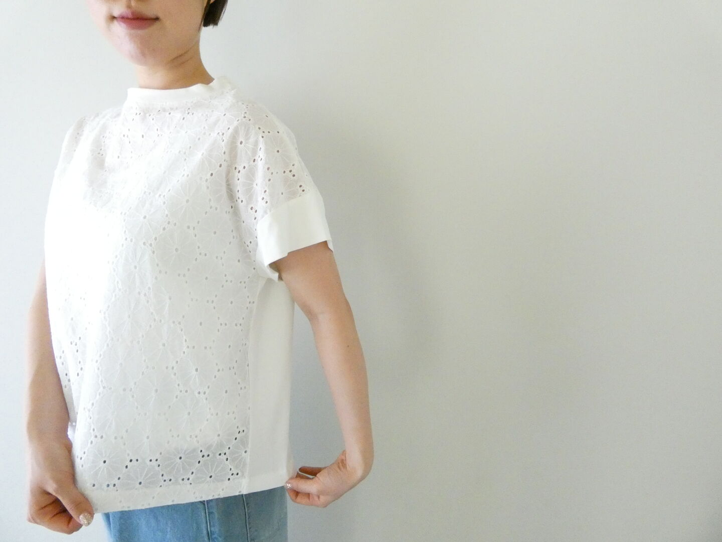 SOUFFLE 刺繍ローンドッキングフレンチプルオーバーの商品画像5