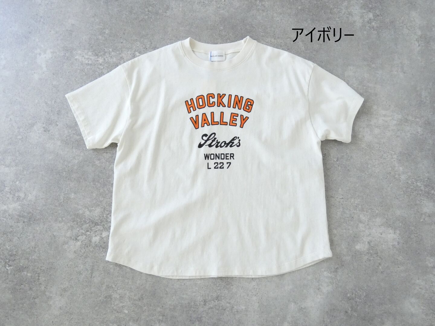 BLUE LAKE MARKET(ブルーレイクマーケット) アメリカンドライ天竺ヘムラウンドプリントTee　HOCKING VALLEYの商品画像28