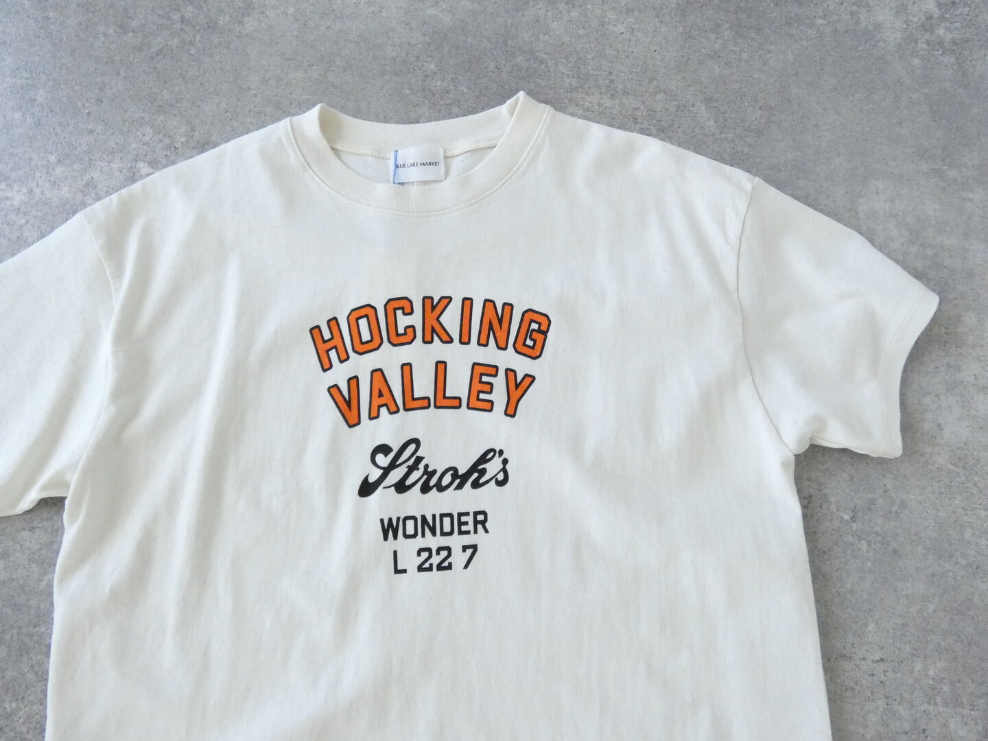 BLUE LAKE MARKET(ブルーレイクマーケット) アメリカンドライ天竺ヘムラウンドプリントTee　HOCKING VALLEYの商品画像30