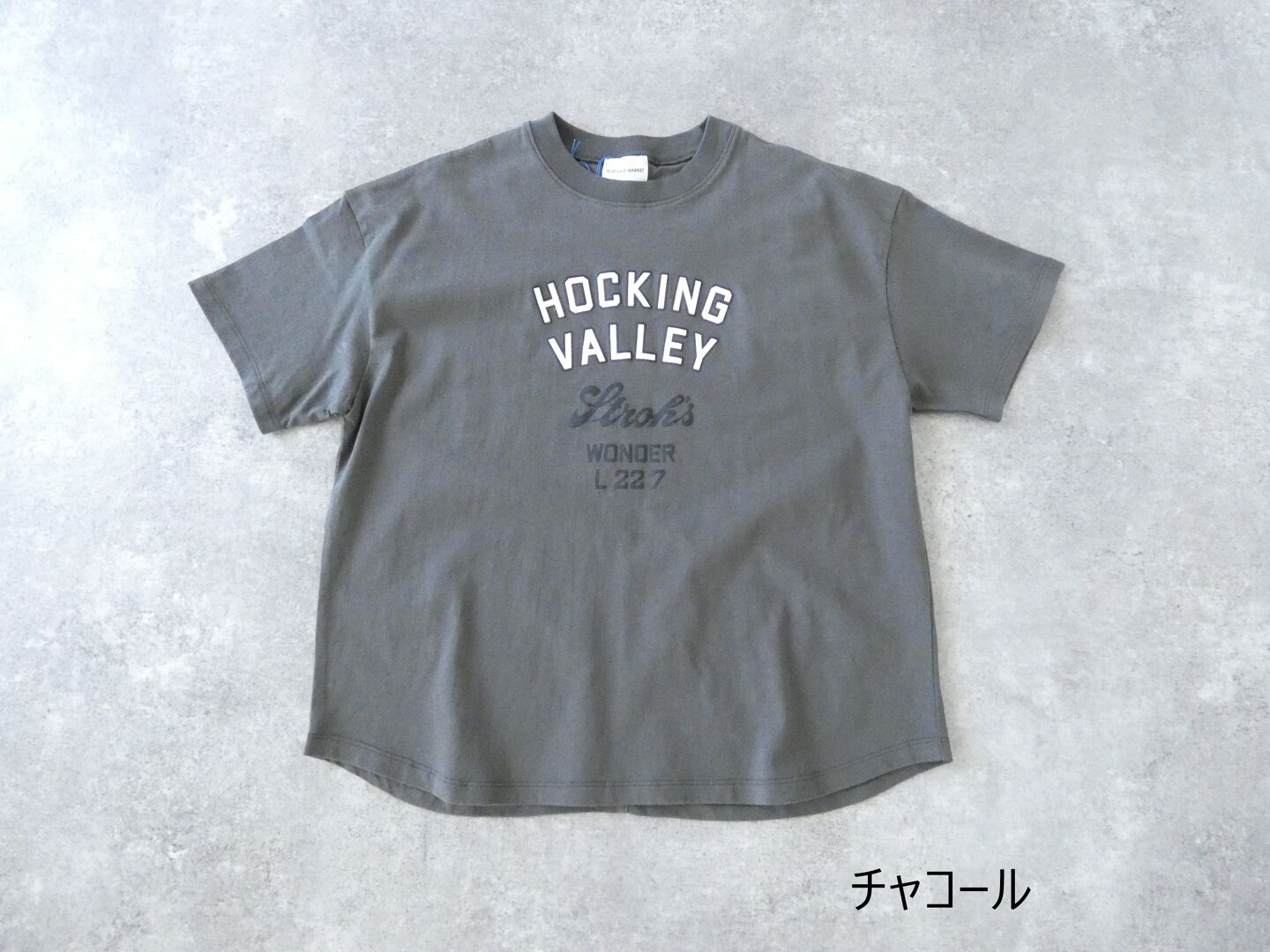 BLUE LAKE MARKET(ブルーレイクマーケット) アメリカンドライ天竺ヘムラウンドプリントTee　HOCKING VALLEYの商品画像42