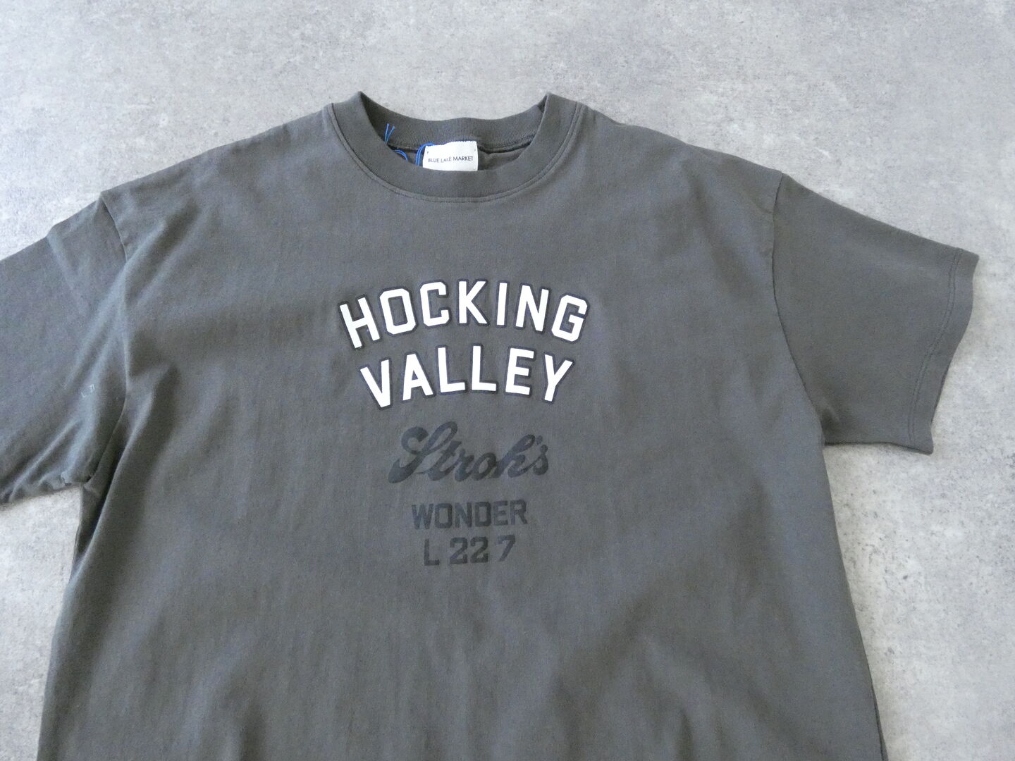 BLUE LAKE MARKET(ブルーレイクマーケット) アメリカンドライ天竺ヘムラウンドプリントTee　HOCKING VALLEYの商品画像44