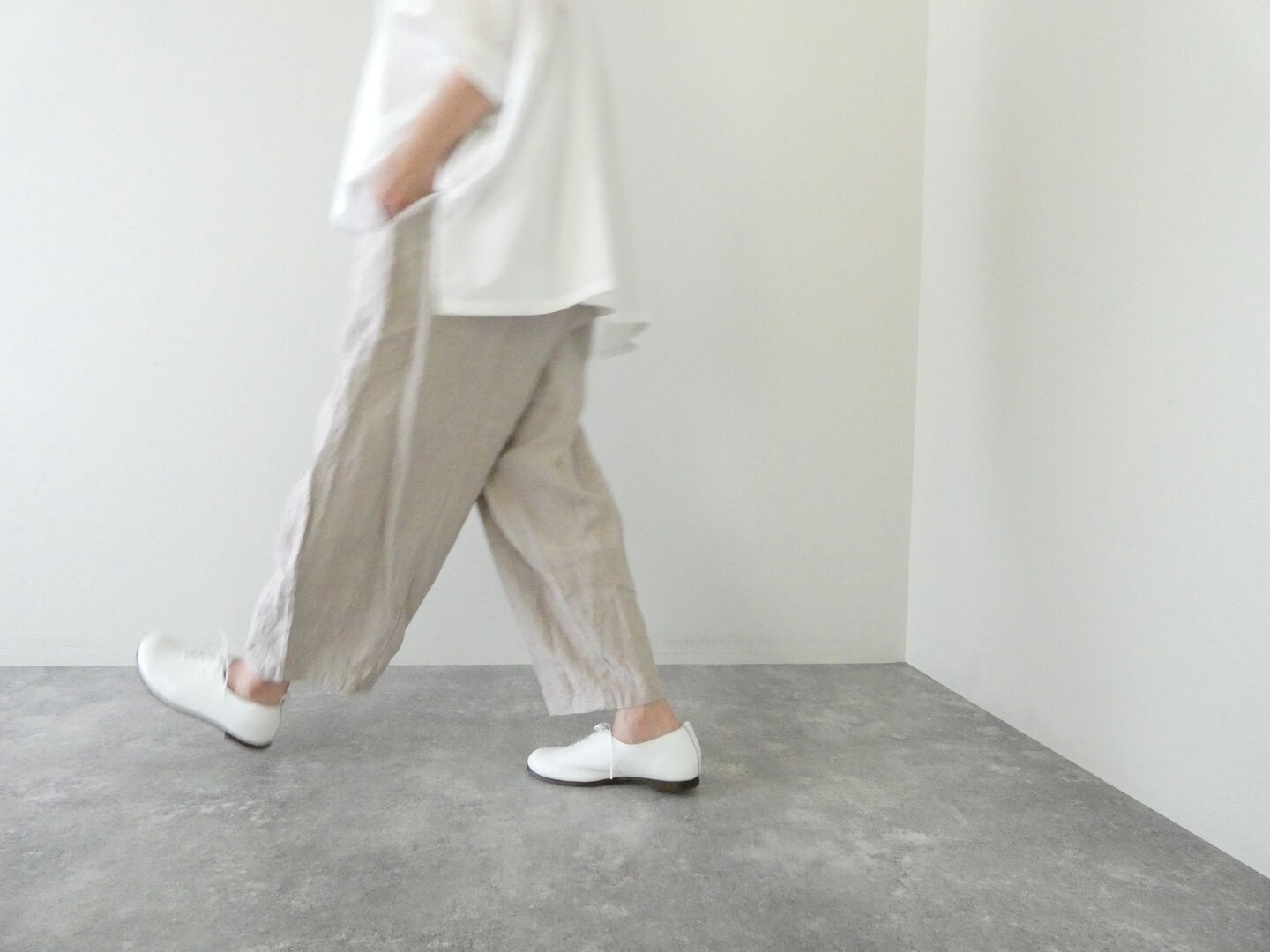 Gauze#(ガーゼ) 40/リネンチャーリーパンツ　FADE PINKの商品画像6