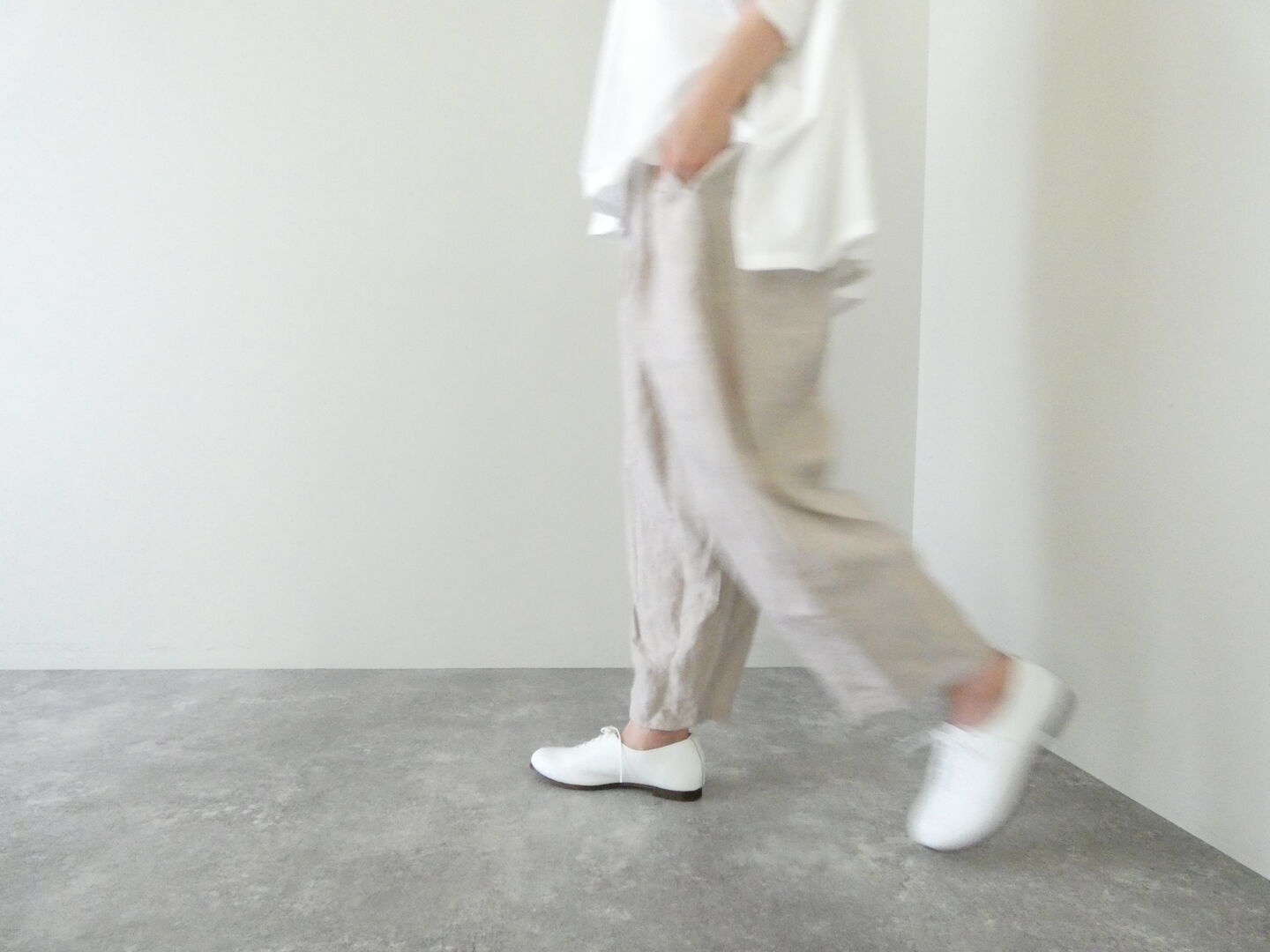 Gauze#(ガーゼ) 40/リネンチャーリーパンツ　FADE PINKの商品画像7