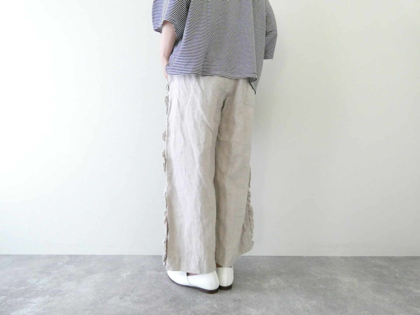 Gauze#(ガーゼ) 40/リネンビビアンパンツ　FADE PINKの商品画像4