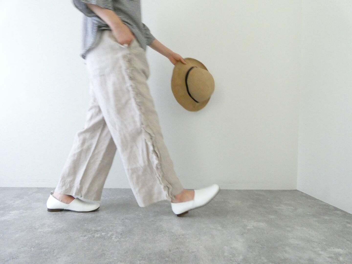 Gauze#(ガーゼ) 40/リネンビビアンパンツ　FADE PINKの商品画像6