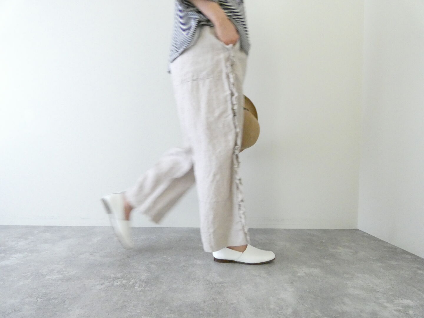 Gauze#(ガーゼ) 40/リネンビビアンパンツ　FADE PINKの商品画像7