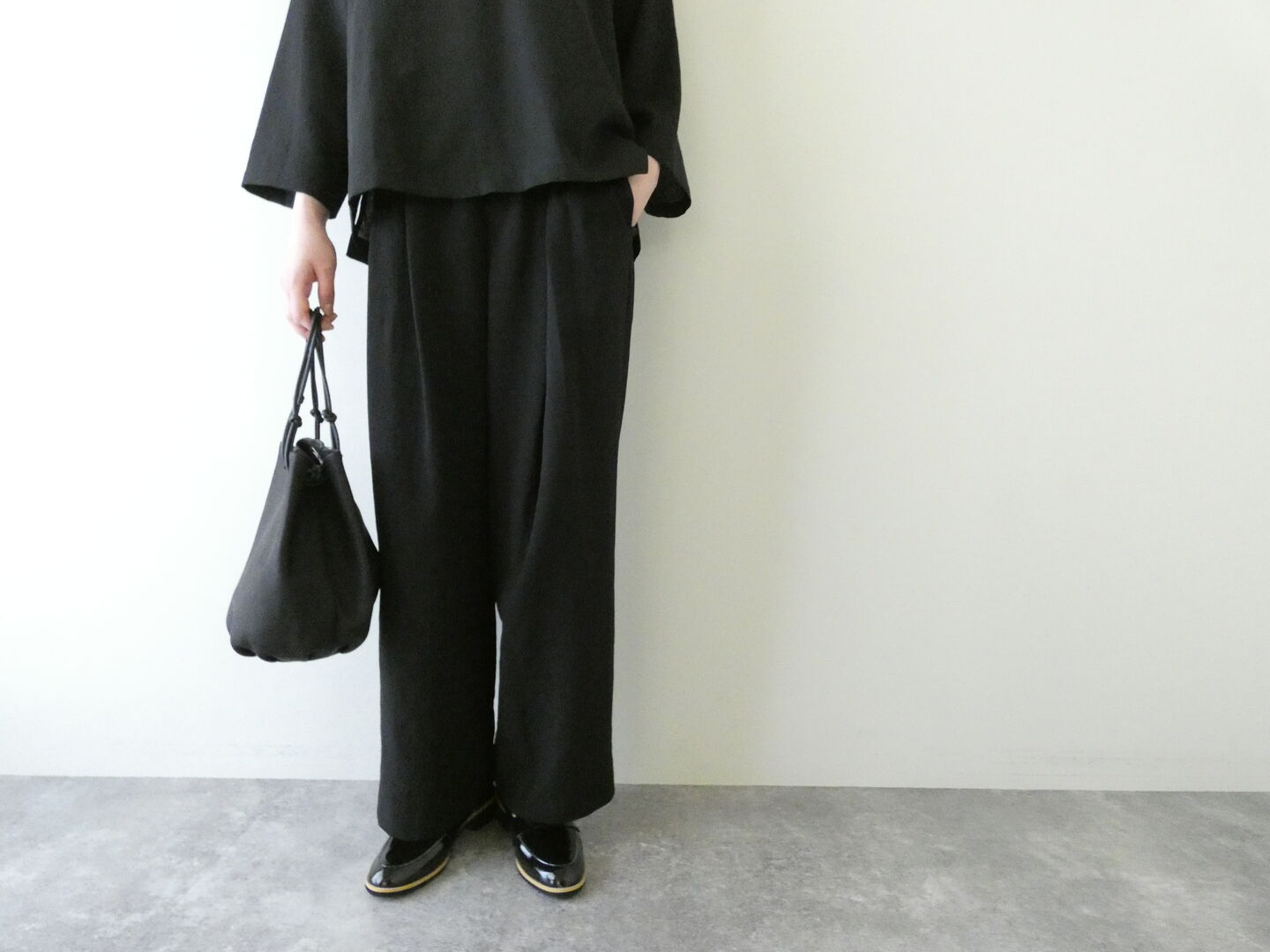 ma couleur(マ クルール) エアーメッシュダブルクロスドロストタックパンツの商品画像2