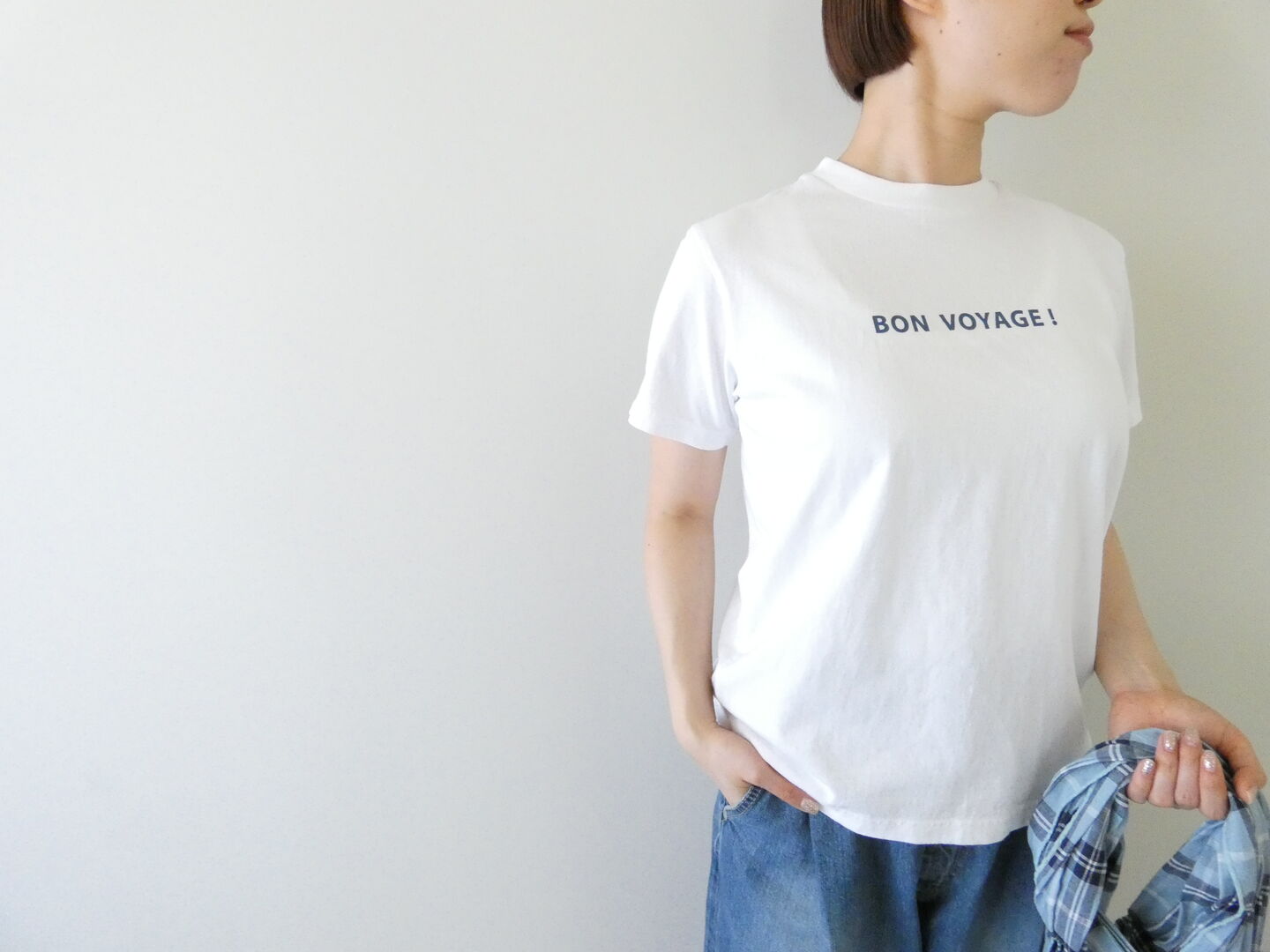 快晴堂(かいせいどう) 海上がり UNI-Tシャツ BASIC FIT SIZE A柄「ボンボヤージュ!」の商品画像1