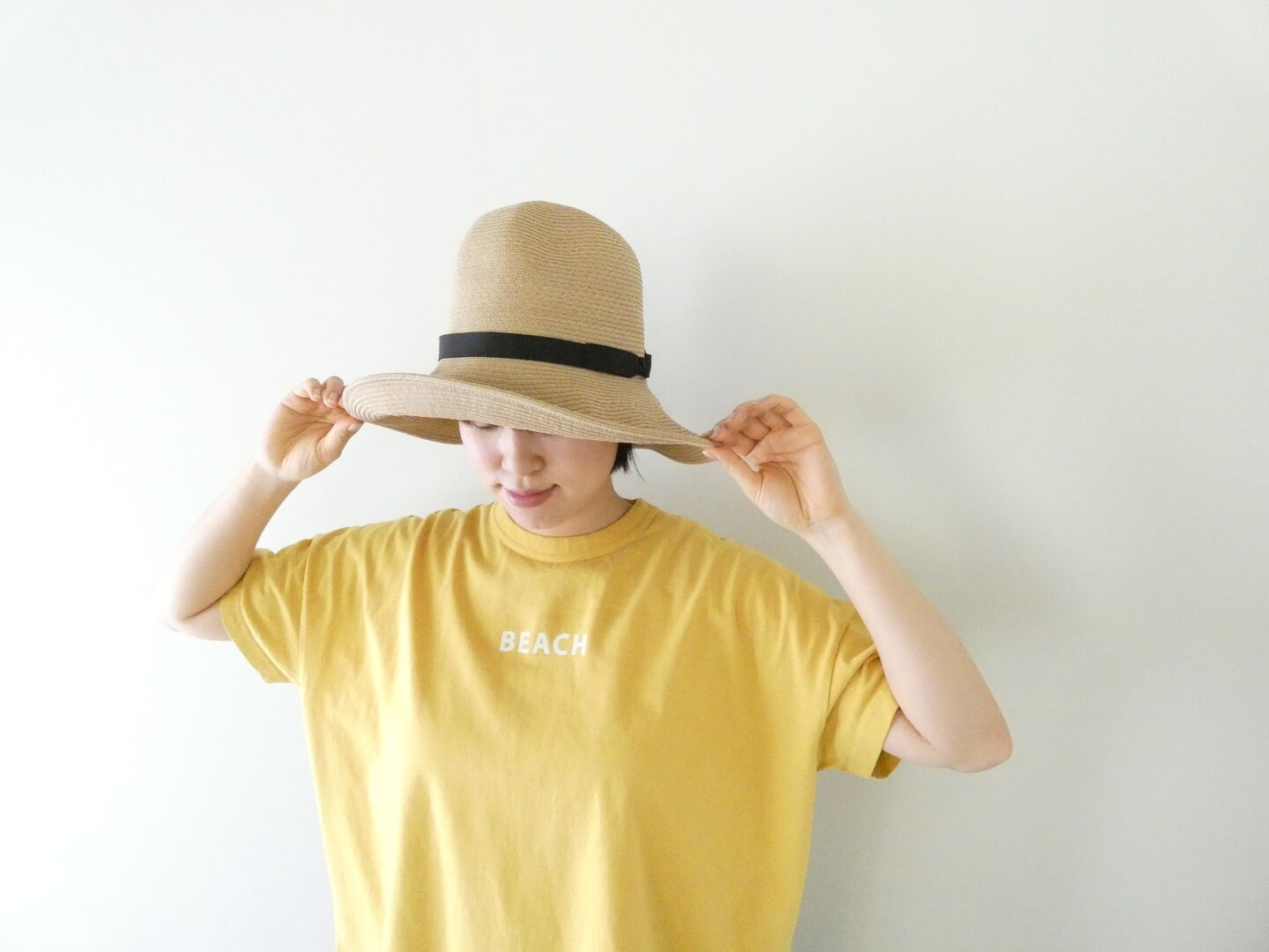 快晴堂(かいせいどう) 別注カラーあり 海上がりGIRL'S-Tシャツ WIDE FIT B柄「BEACH」の商品画像1