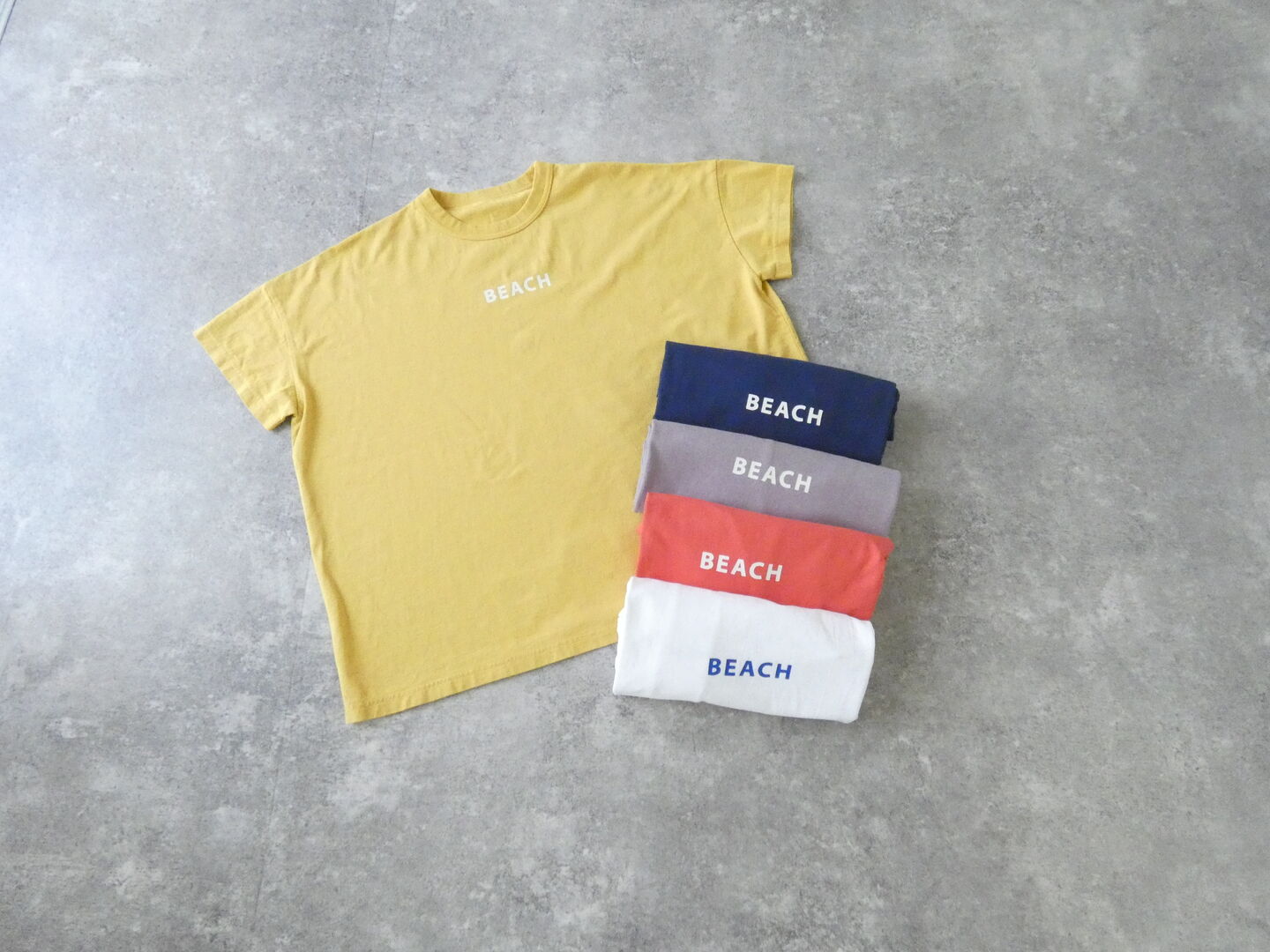 快晴堂(かいせいどう) 別注カラーあり 海上がりGIRL'S-Tシャツ WIDE FIT B柄「BEACH」の商品画像2
