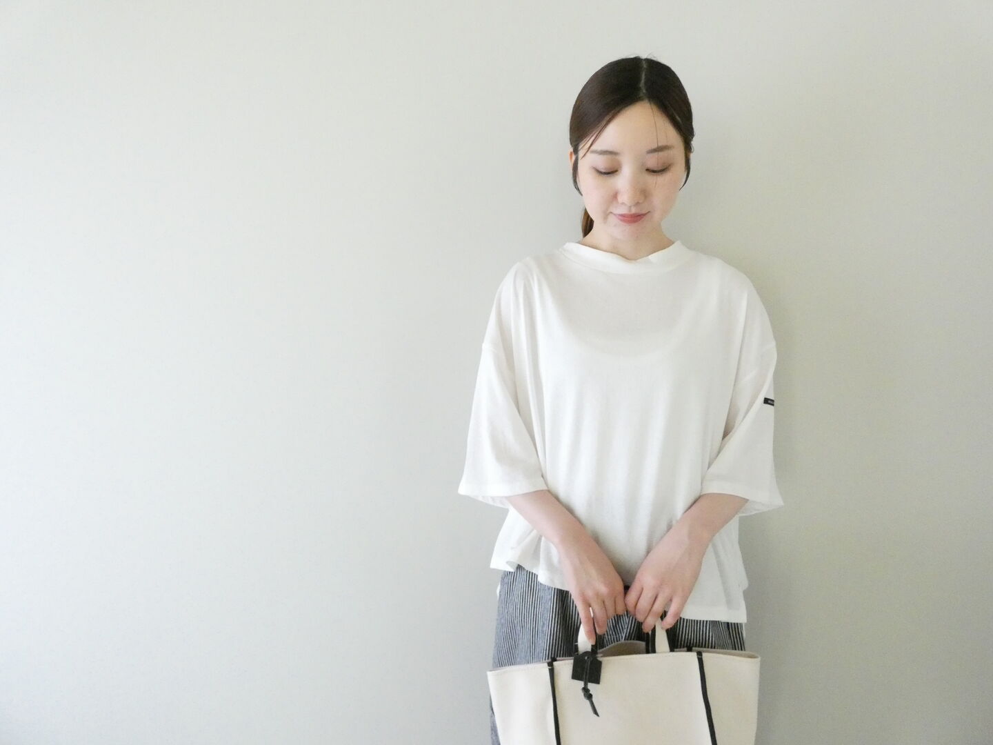 MidiUmi(ミディウミ) mock neck wide PO モックネックワイドプルオーバーの商品画像1
