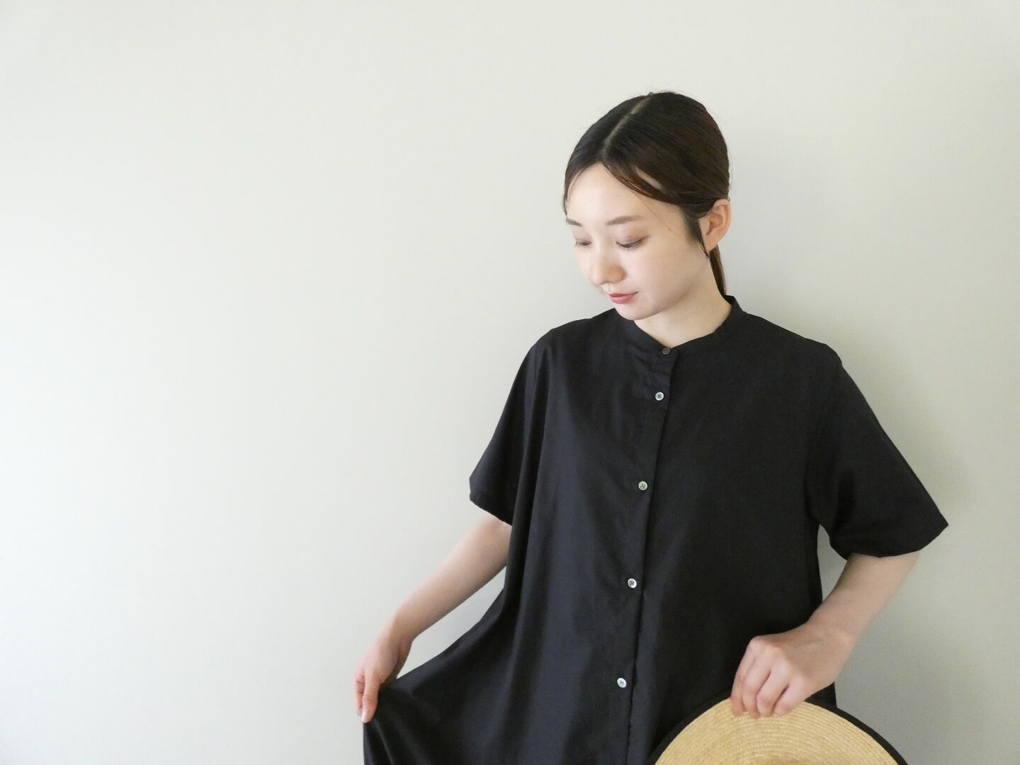 MidiUmi(ミディウミ) ballon shirt OP バルーンシャツワンピースの商品画像6