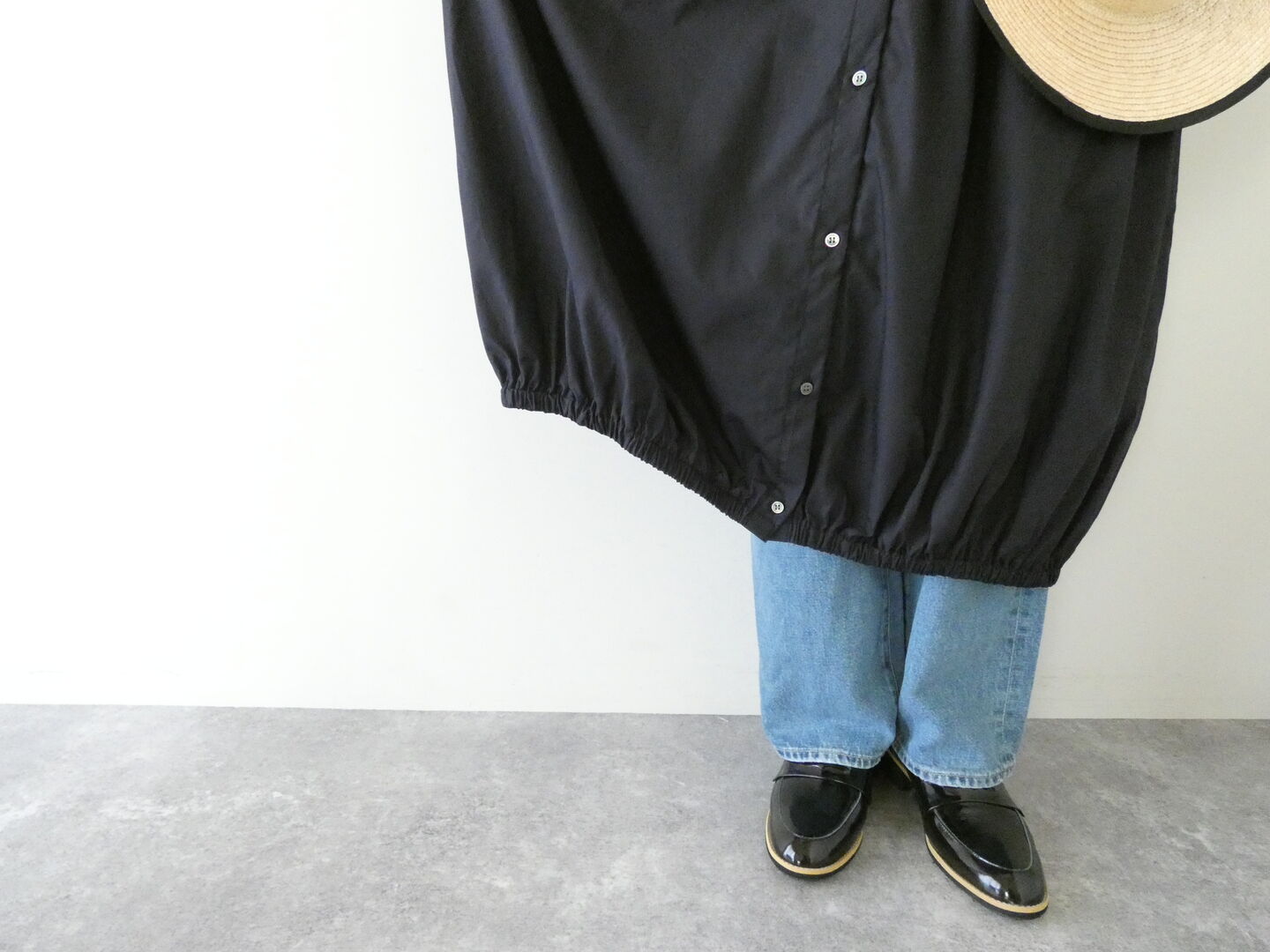 MidiUmi(ミディウミ) ballon shirt OP バルーンシャツワンピースの商品画像9