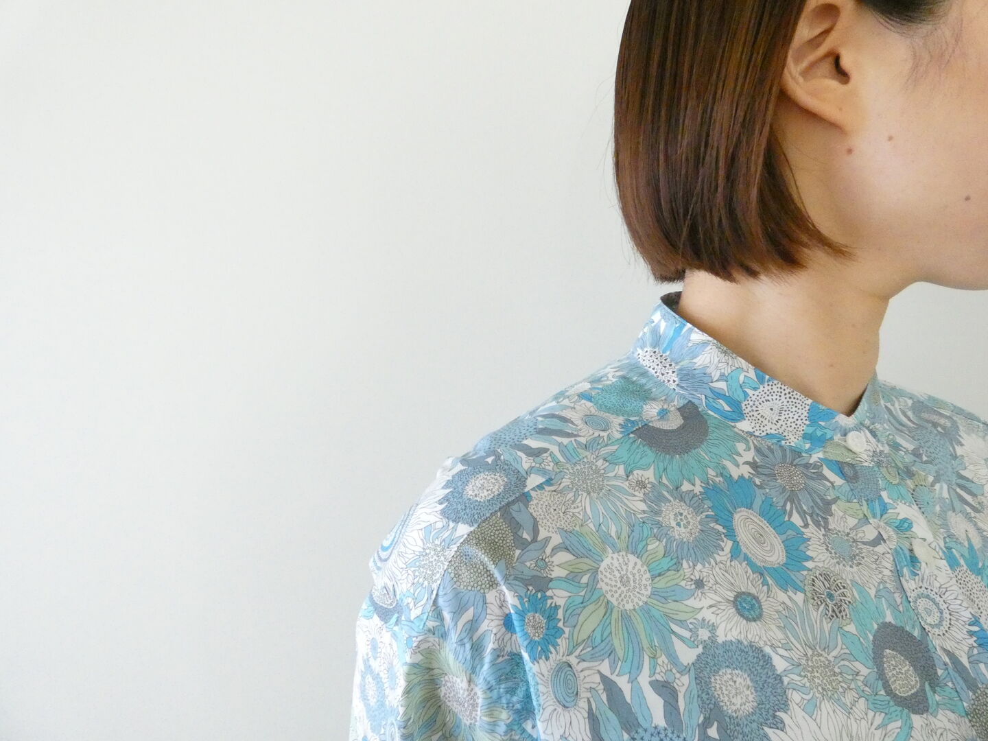 PK リバティSmall Susannaバンドカラードロップショルダーシャツの商品画像5