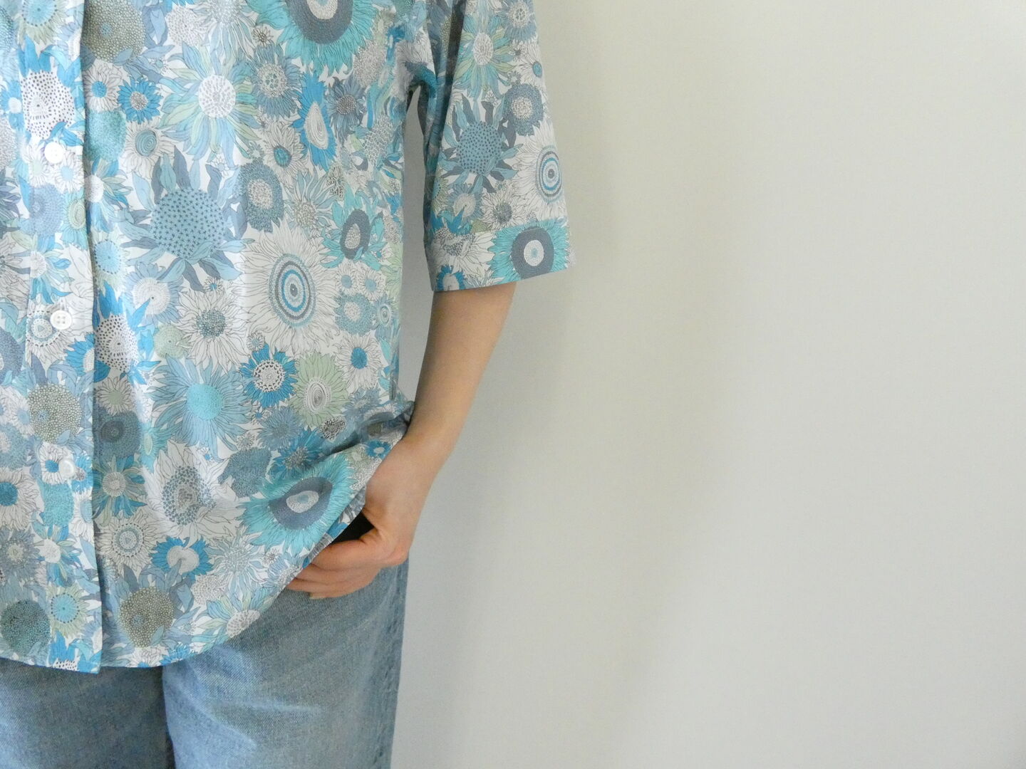 PK リバティSmall Susannaバンドカラードロップショルダーシャツの商品画像6
