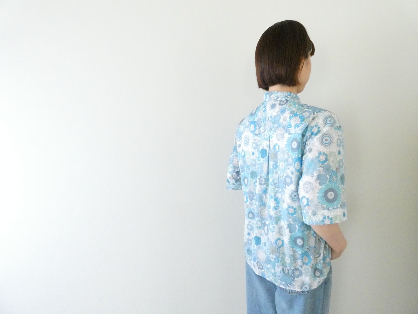 PK リバティSmall Susannaバンドカラードロップショルダーシャツの商品画像8