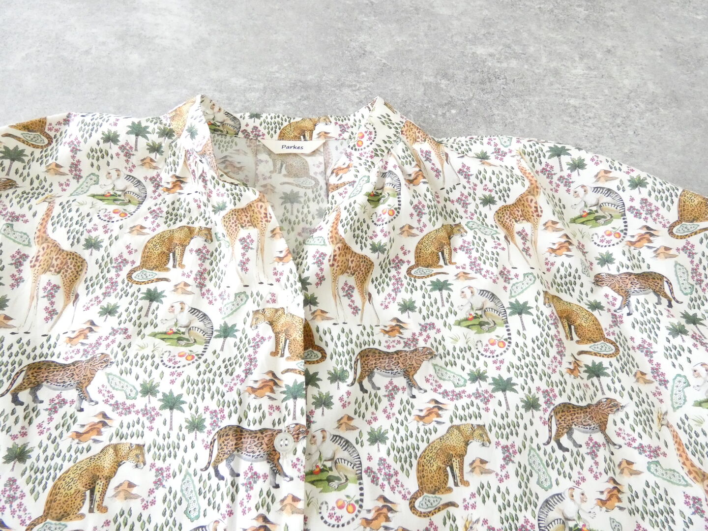 PK リバティPATTERN SAFARIスタンドオープンカラーブラウスの商品画像21