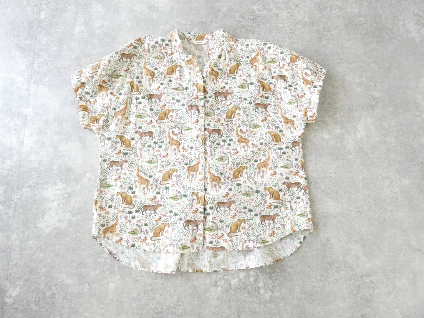 PK リバティPATTERN SAFARIスタンドオープンカラーブラウスの商品画像3