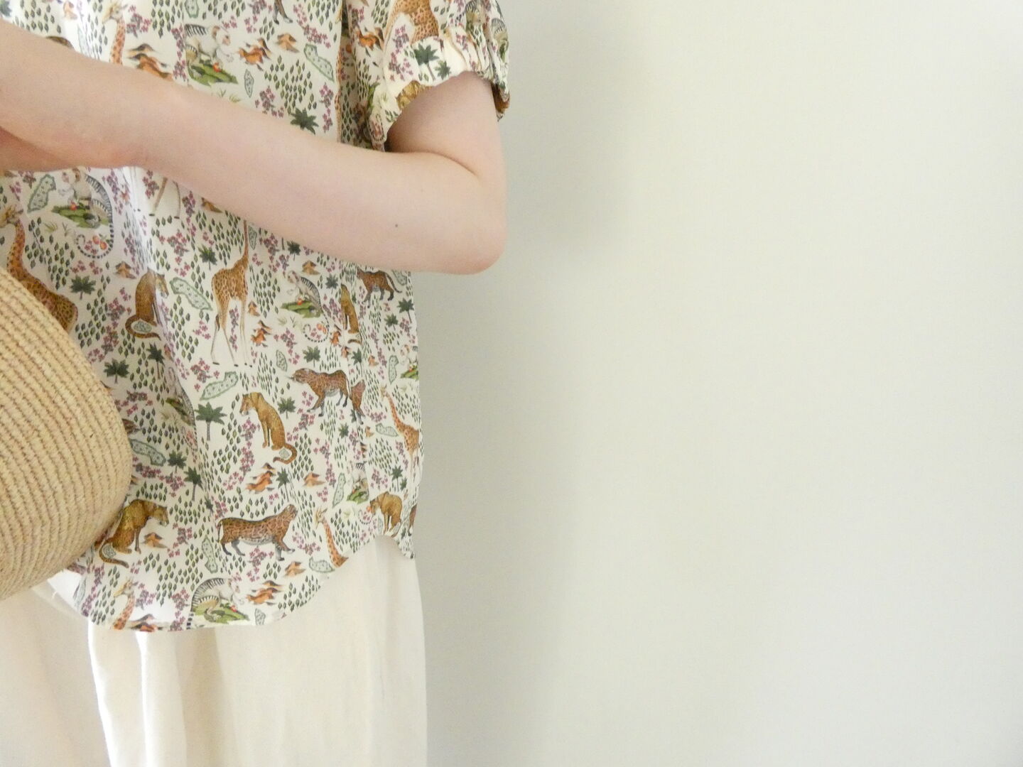 PK リバティPATTERN SAFARIスタンドオープンカラーブラウスの商品画像6