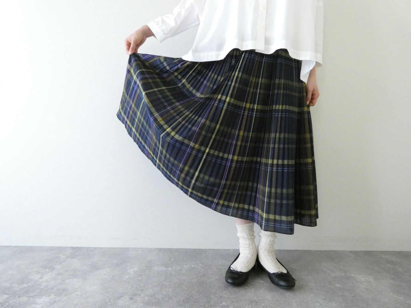 PK BIG CHECKプリーツスカートの商品画像1