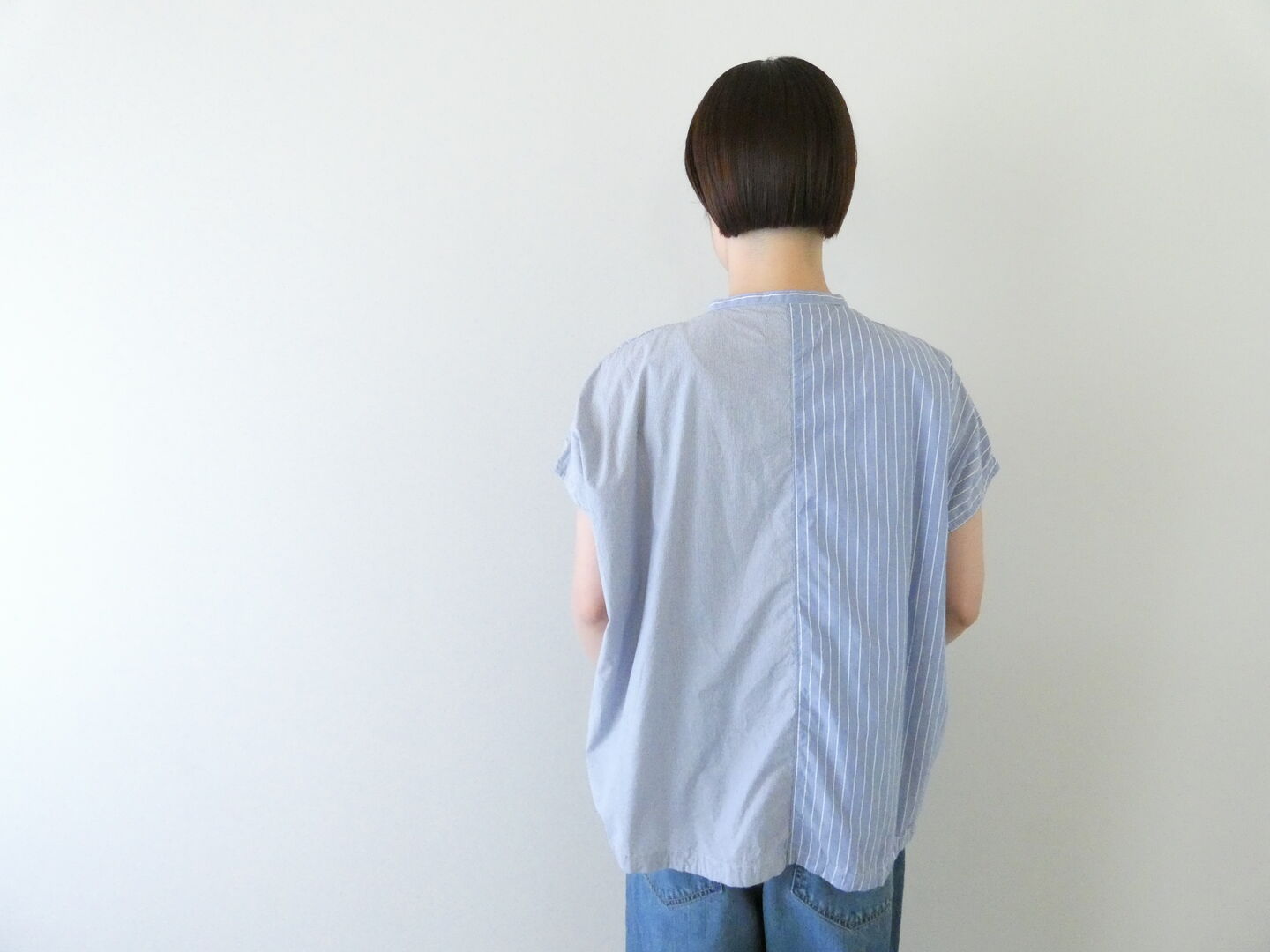 sabbatum(サバタム) タイプライターストライプクレイジーパターンドロストシャツの商品画像11