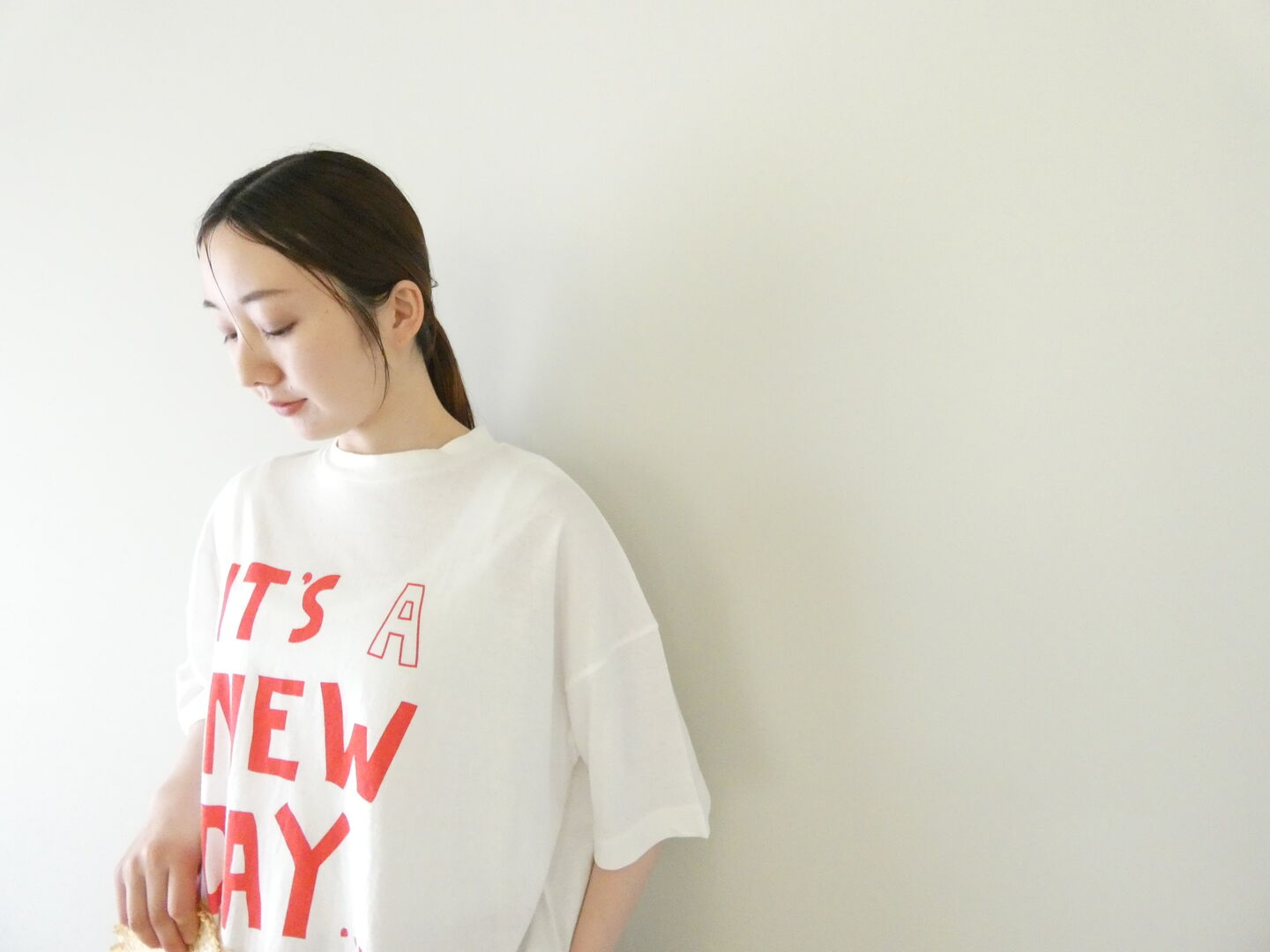 tumugu(ツムグ) ラフィ天竺プリントT  IT'S A NEW DAYの商品画像4