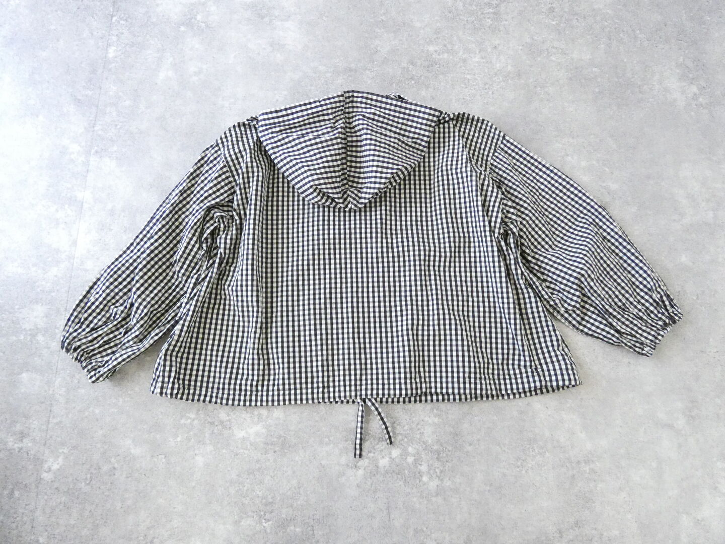 yuni(ユニ イズ ライク ア フラワー トゥー ミー) Cotton cupra ギンガム hooded パーカの商品画像9