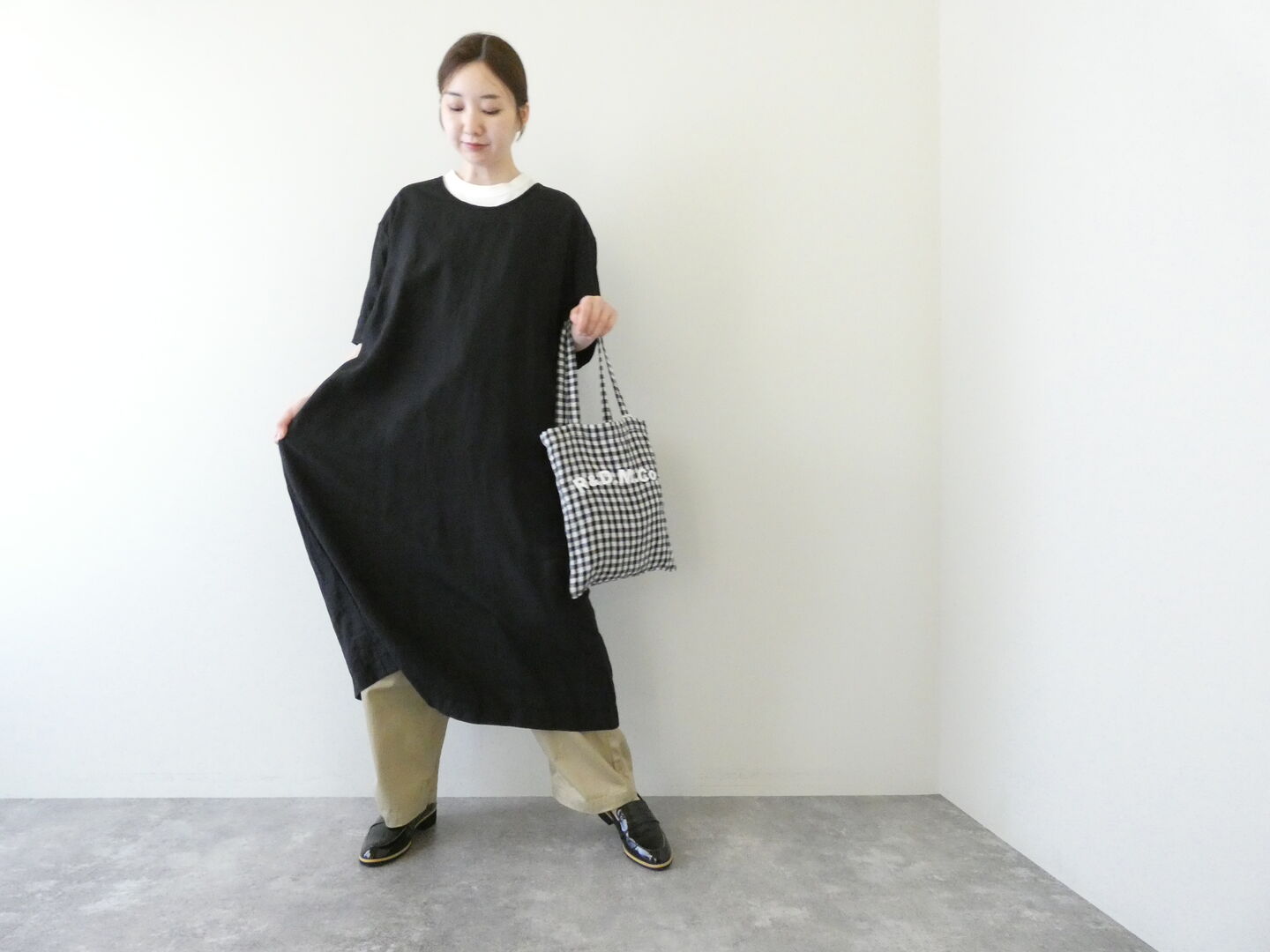 homspun(ホームスパン) リネンバイオ半袖ワンピースの商品画像1
