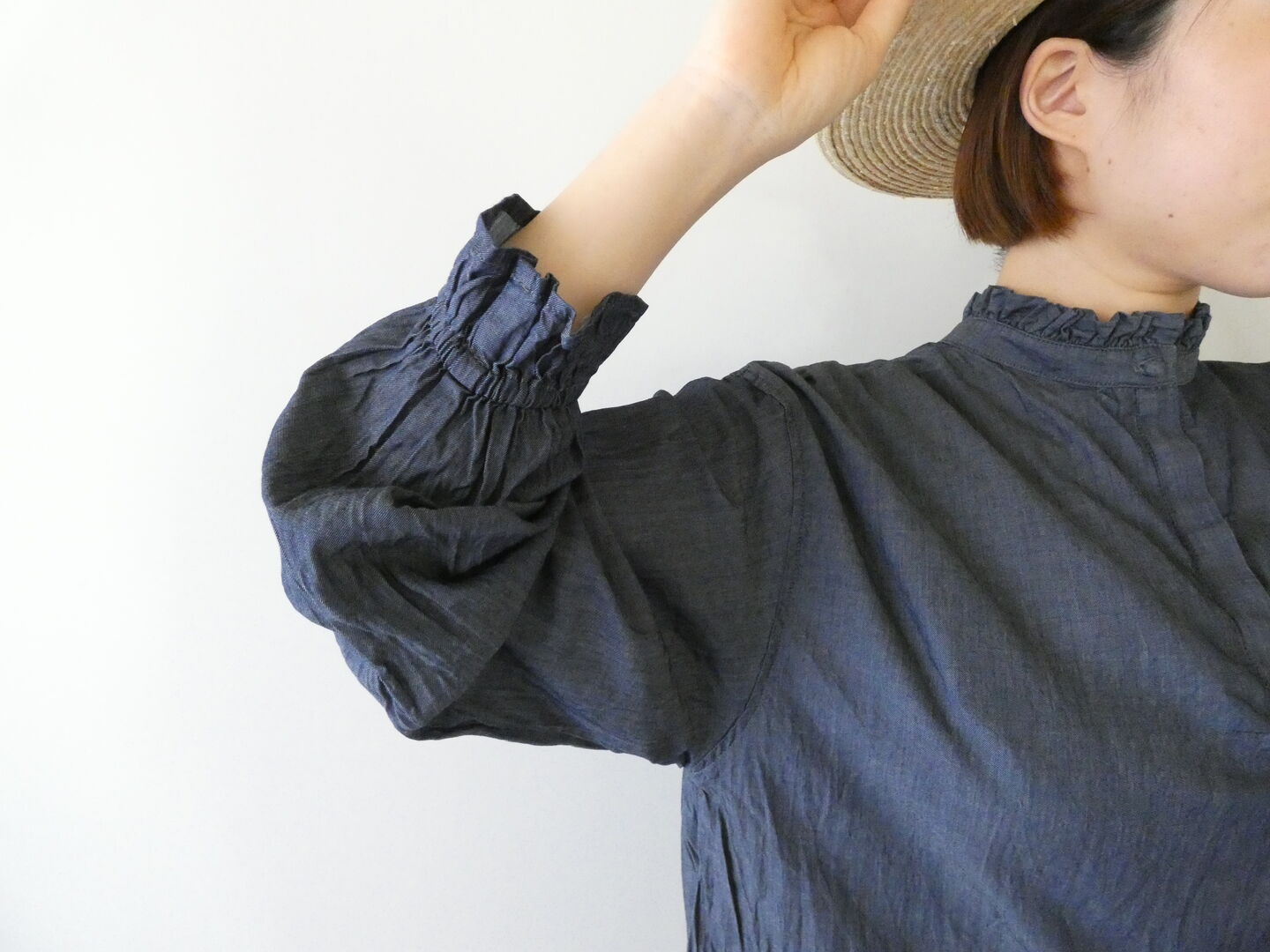 ichi(イチ) デニム2WAYブラウスの商品画像9