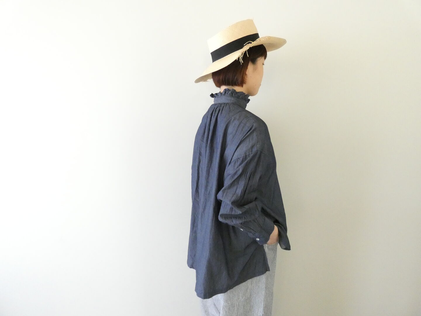 ichi(イチ) デニムフリル2wayブラウスの商品画像6