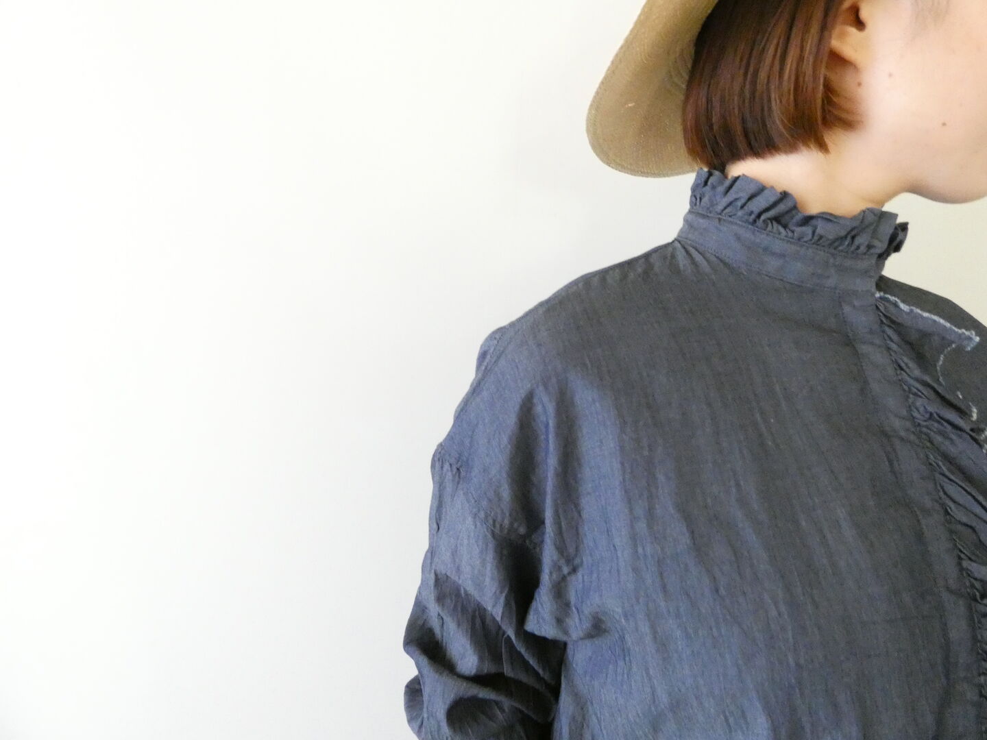 ichi(イチ) デニムフリル2wayブラウスの商品画像9