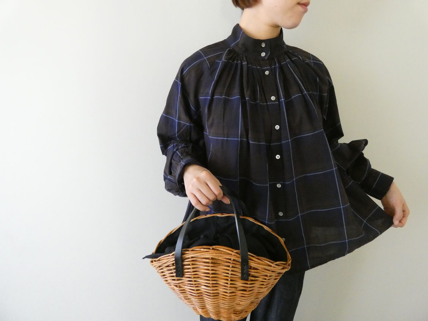 ichi(イチ) マドラスチェック2wayシャツの商品画像1