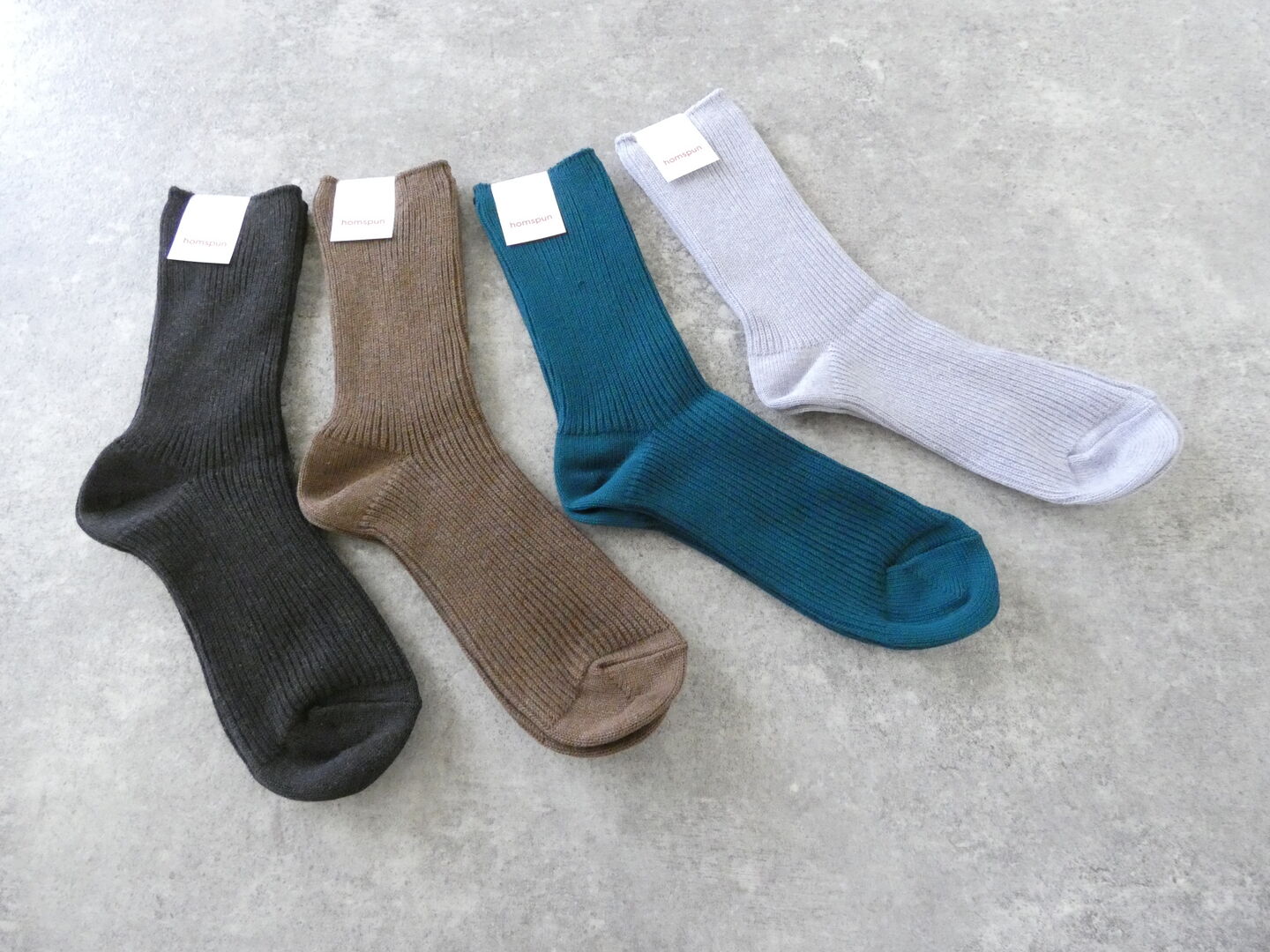 homspun(ホームスパン) 綿コーマ糸起毛リブソックスの商品画像1