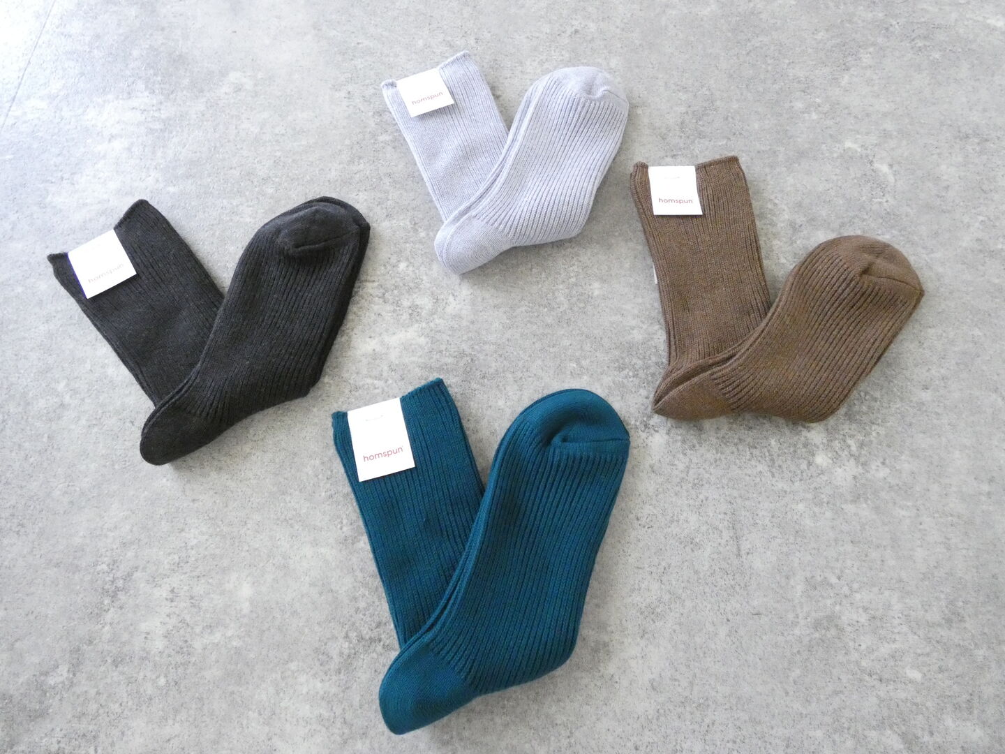 homspun(ホームスパン) 綿コーマ糸起毛リブソックスの商品画像2
