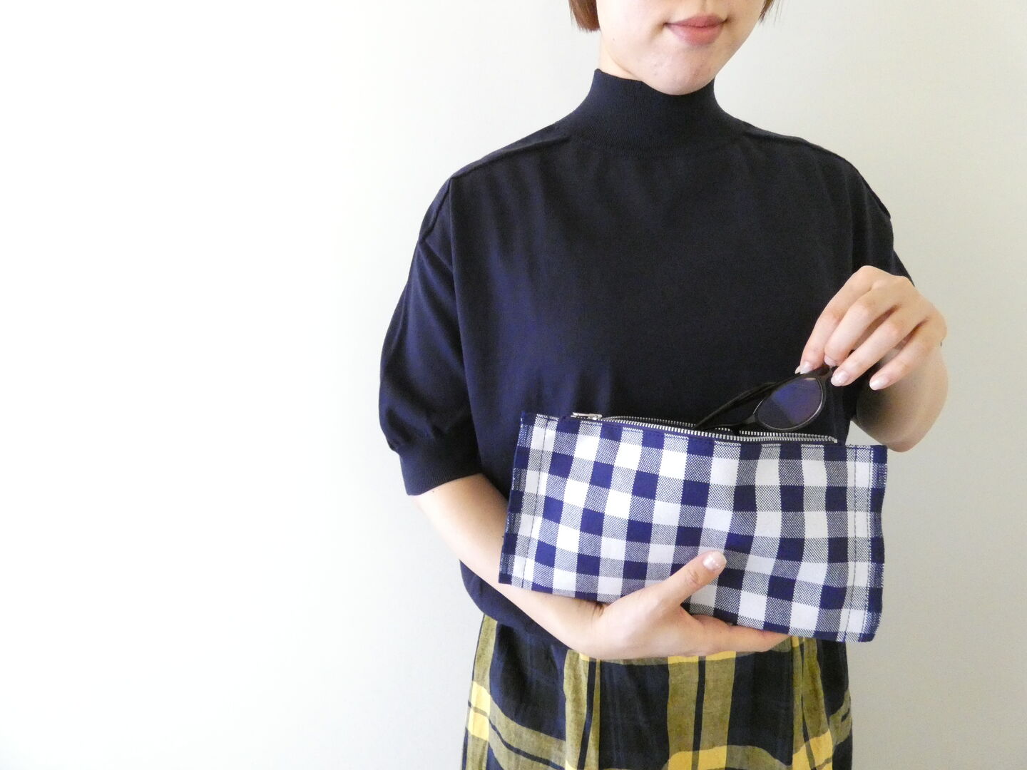 homspun(ホームスパン) 先染帆布　横長ポーチの商品画像2